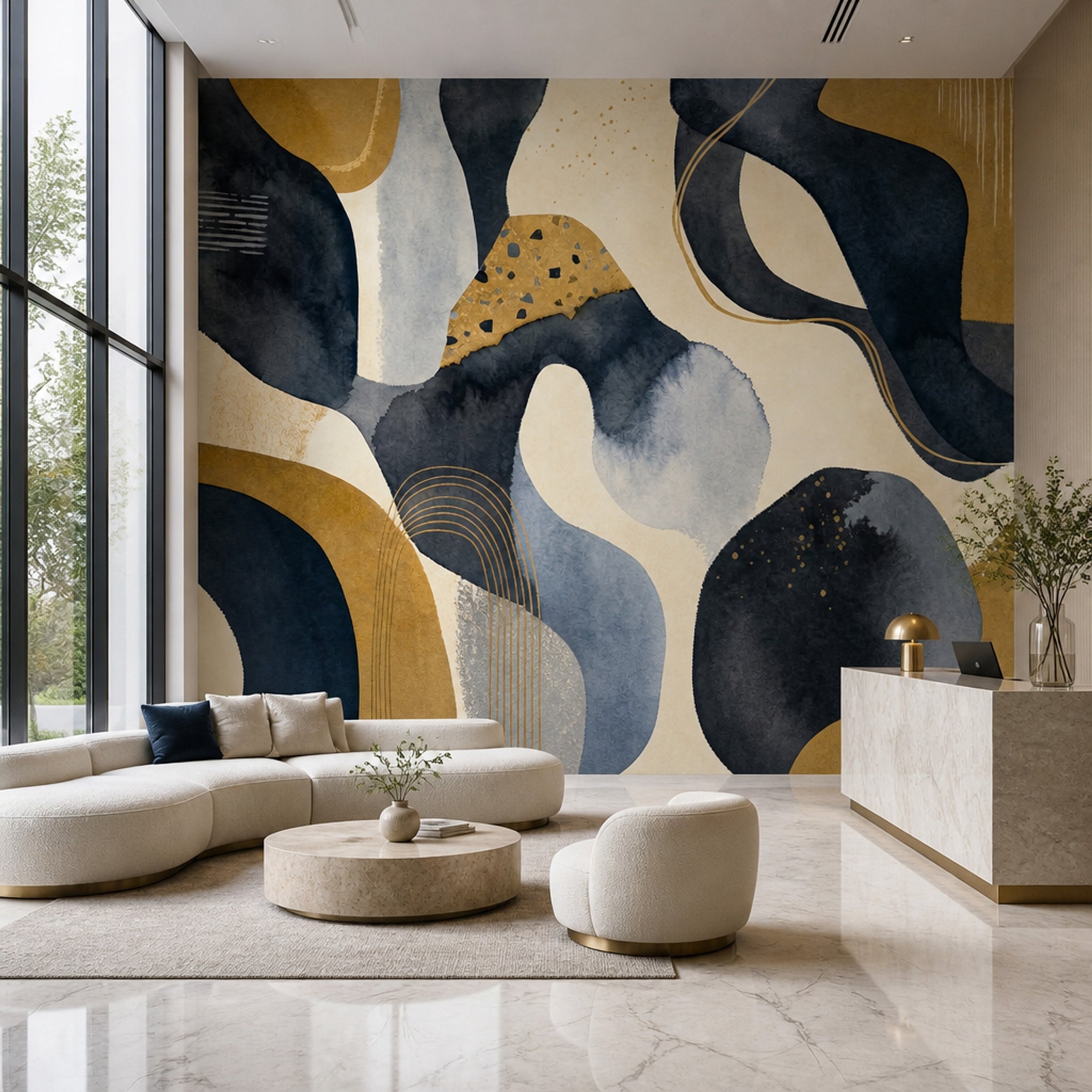 Watercolor Texture Wallpaper Painted Texture Removable Abstract Wall Decor
