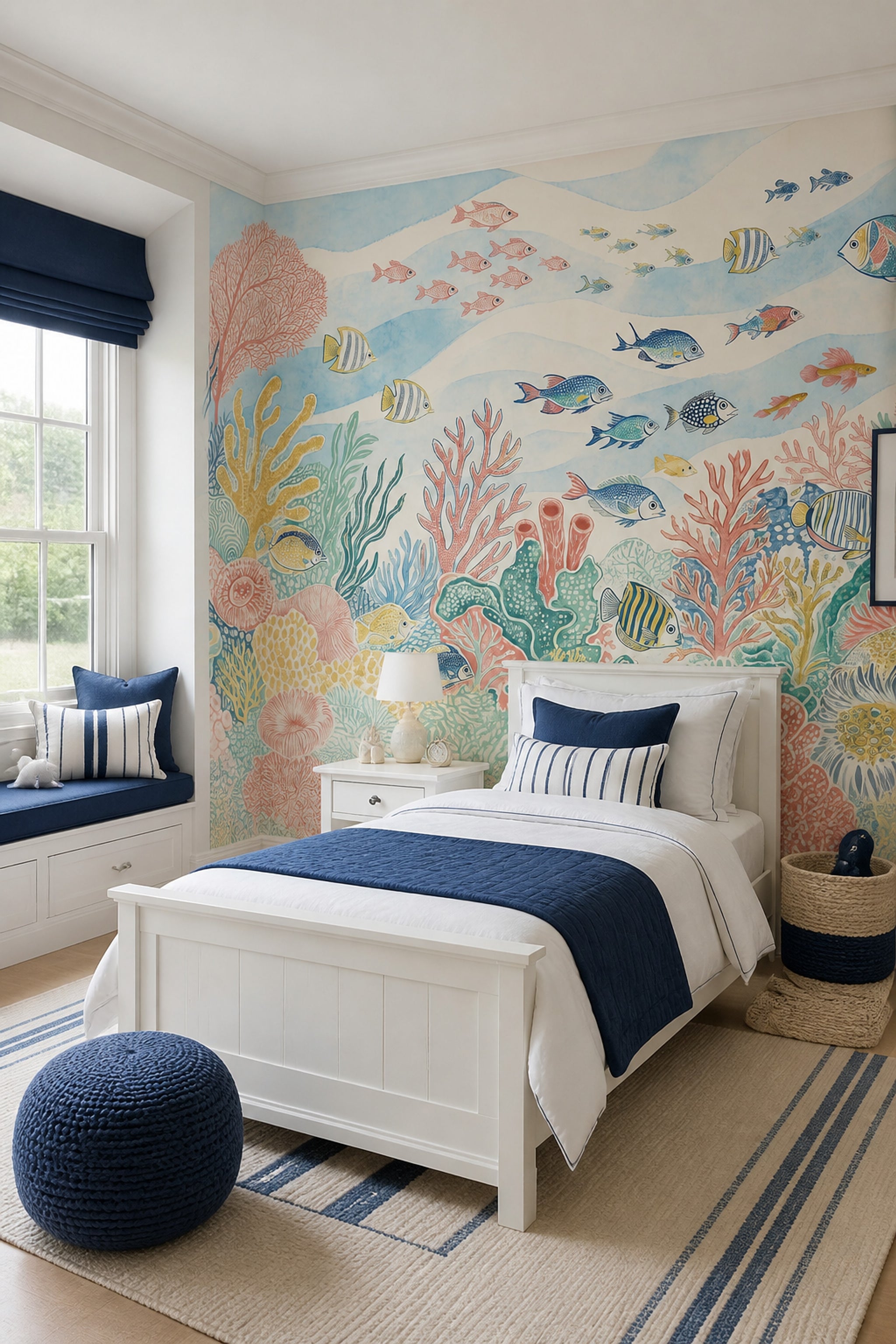 Underwater Wallpaper Coral Reef Tropical Fish Removable Wall Decor