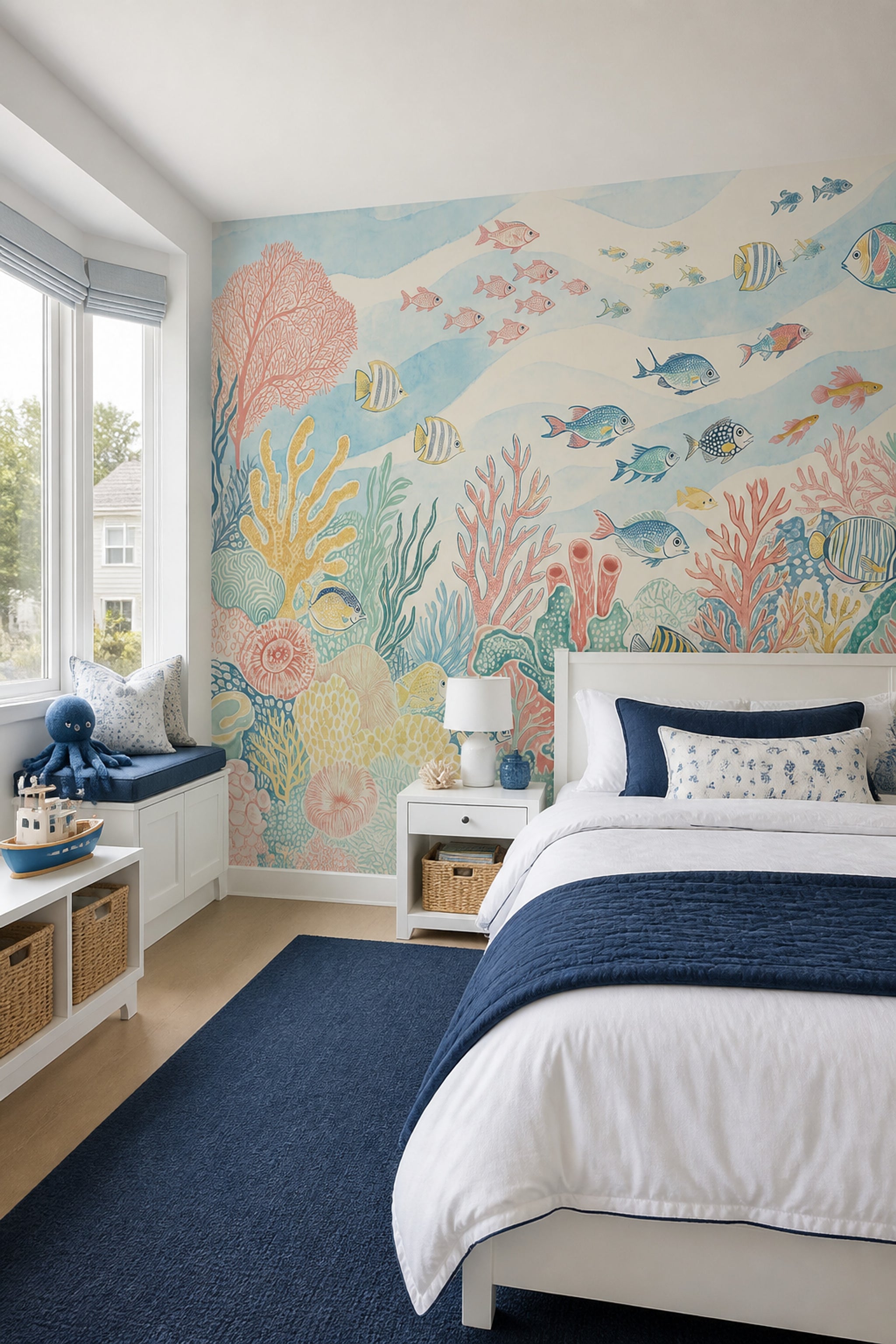 Underwater Wallpaper Coral Reef Tropical Fish Removable Wall Decor