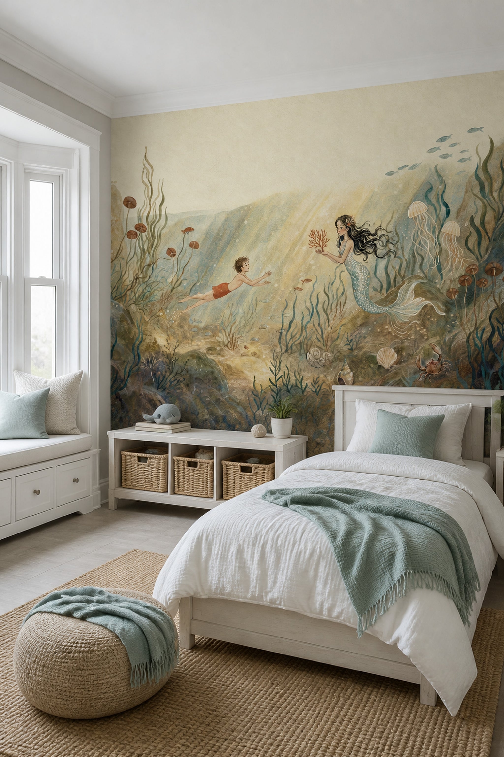Underwater Wallpaper Mermaid Seascape Removable Wall Decor