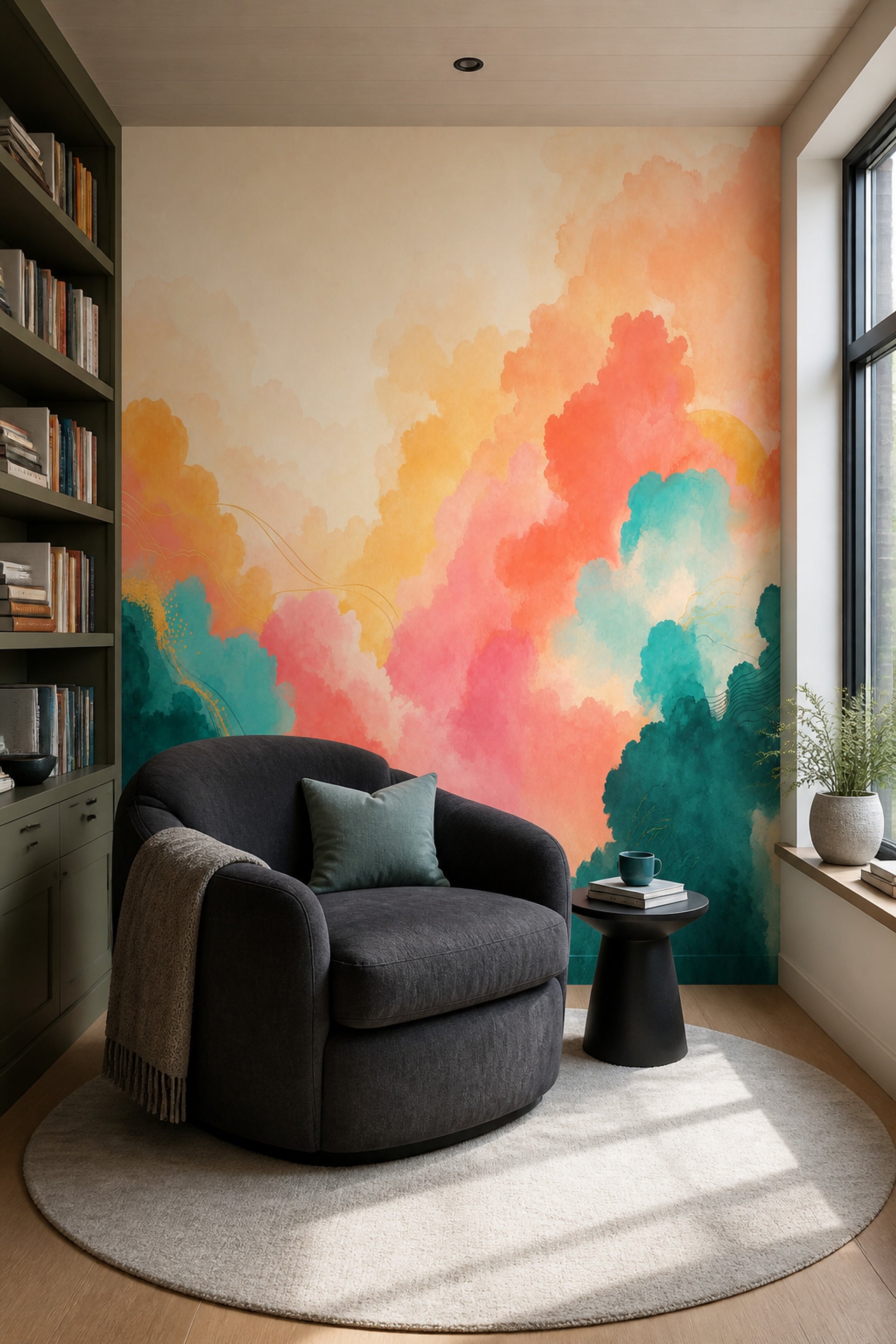 Watercolor Texture Wallpaper Abstract Soft Wash Wall Mural