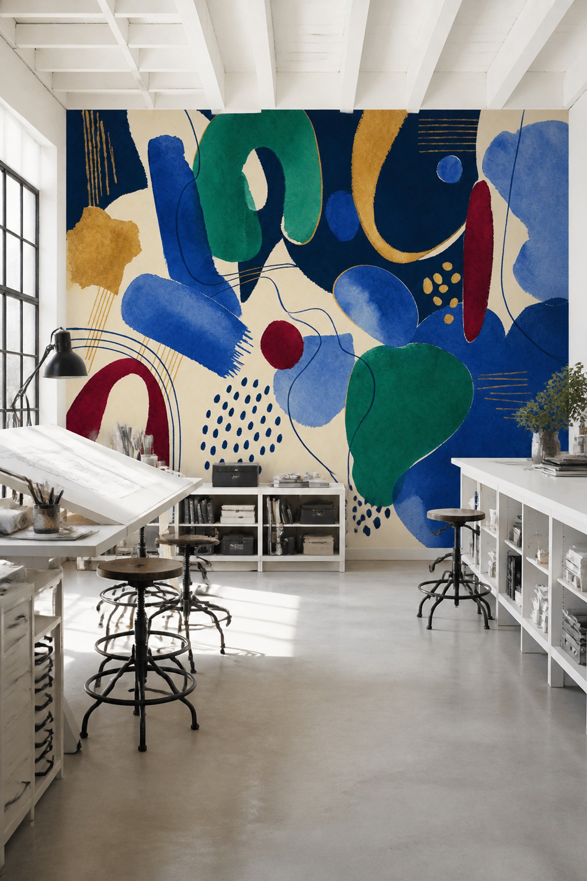 Watercolor Texture Wallpaper Painted Wash Removable Inked Brush Wall Decor