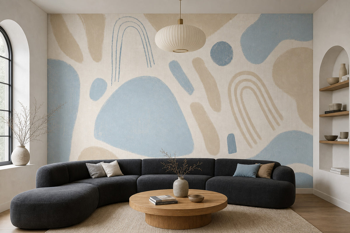 Abstract Wallpaper Pastel Cream Background Wall Mural