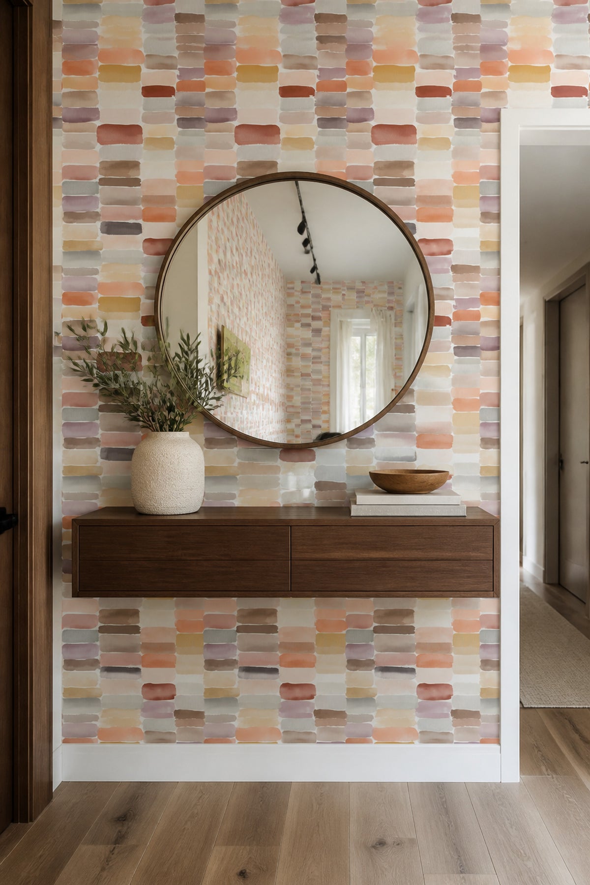 Abstract Wallpaper Brushstroke Textured Removable Wall Decor
