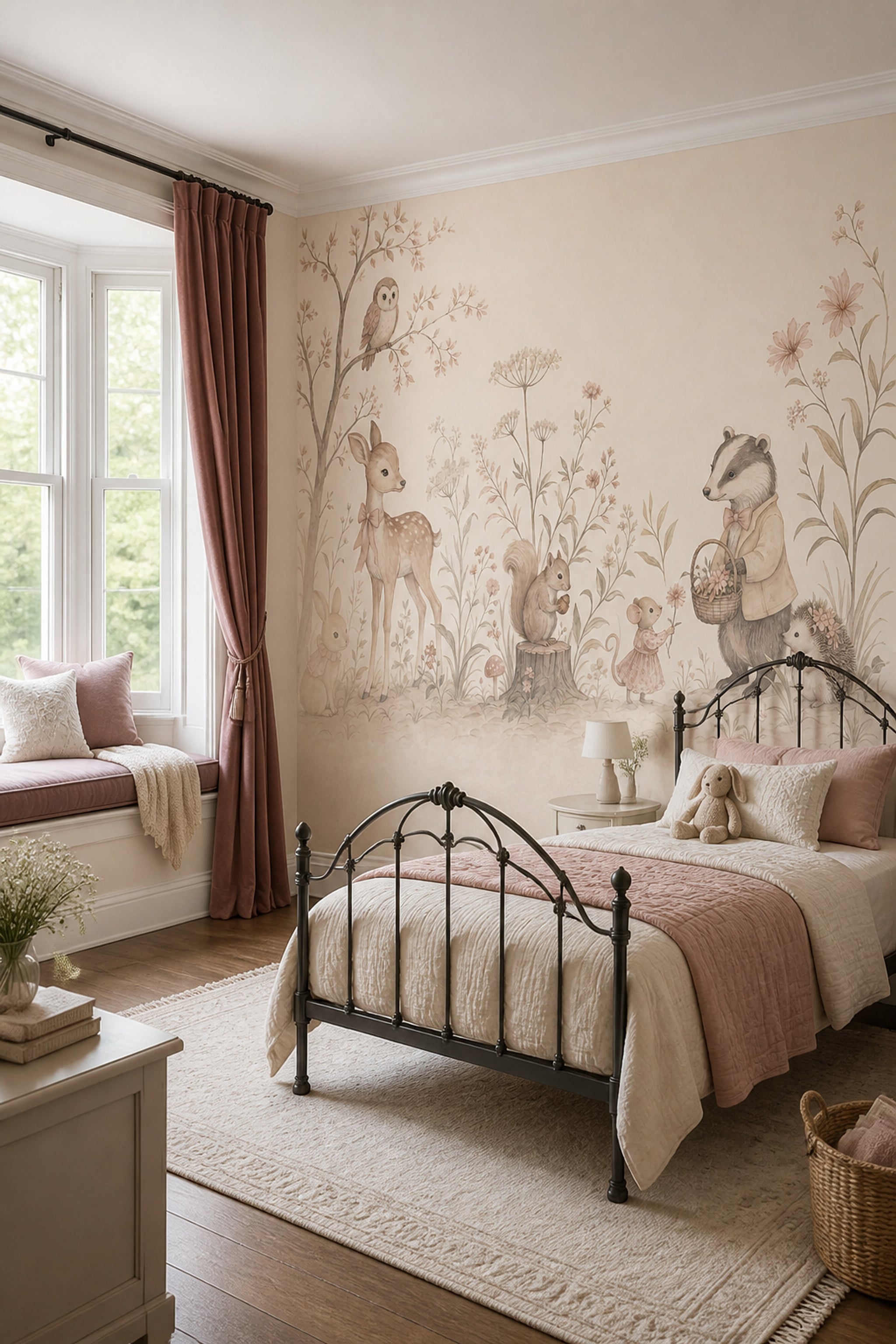 Whimsical Forest Wallpaper Enchanted Woodland Removable Storybook Wall Decor