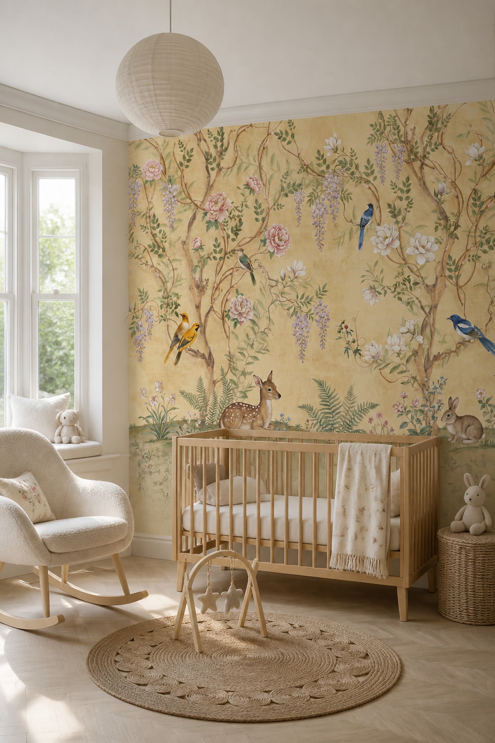 Chinoiserie Wallpaper Floral Garden Wall Mural