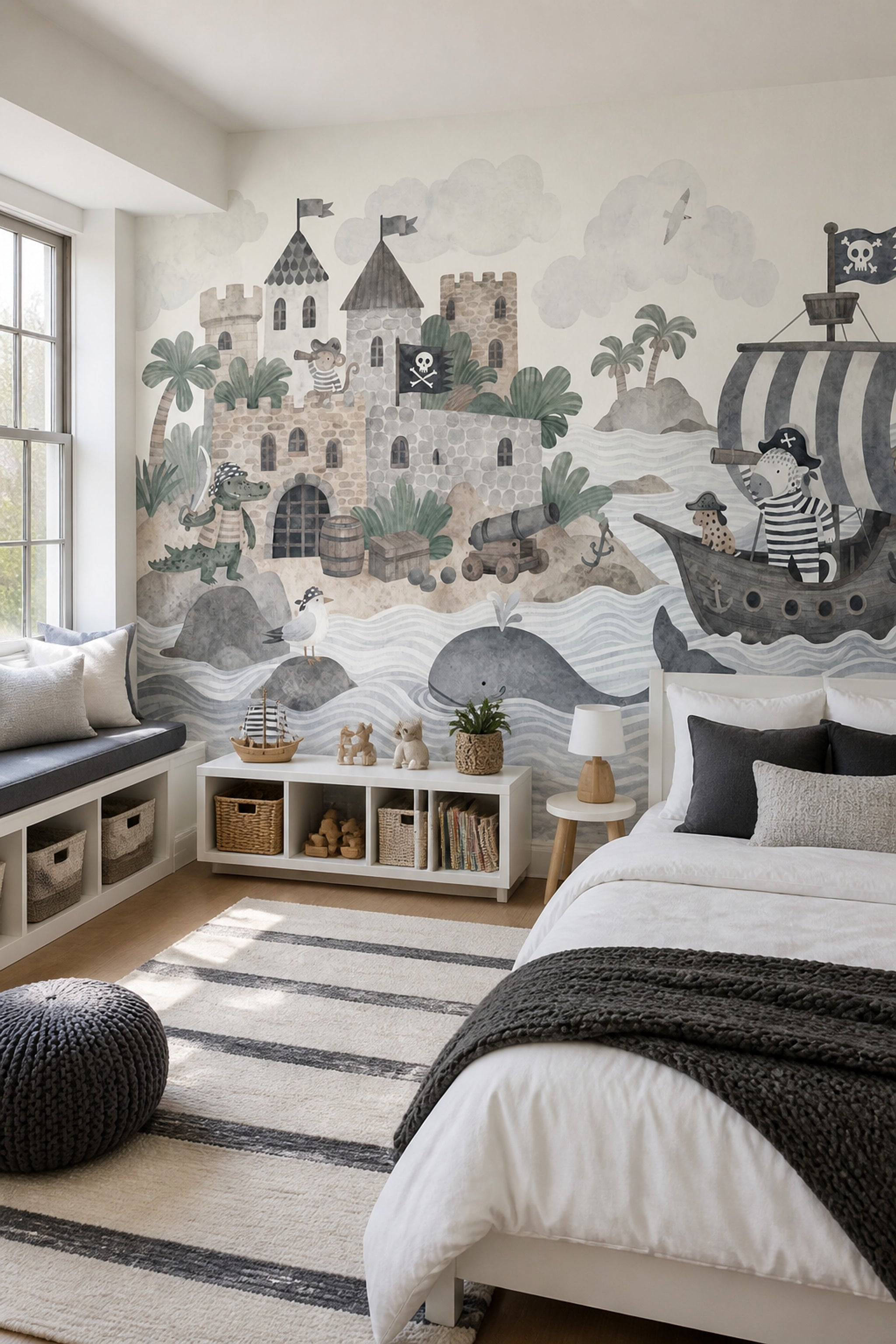 Pirate Wallpaper Coastal Castle Wall Mural