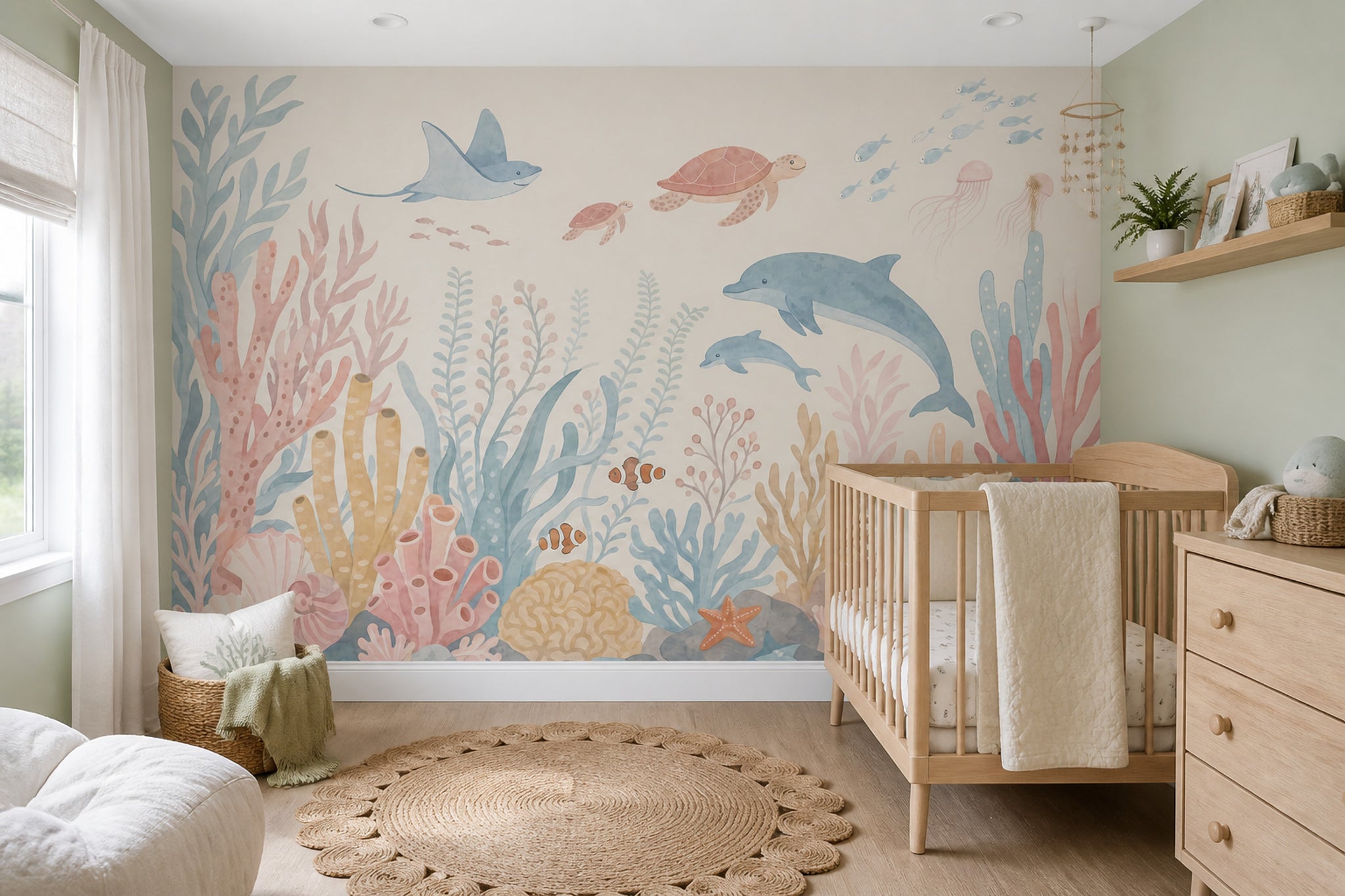 Underwater Wallpaper Ocean Coral Reef Removable Wall Decor