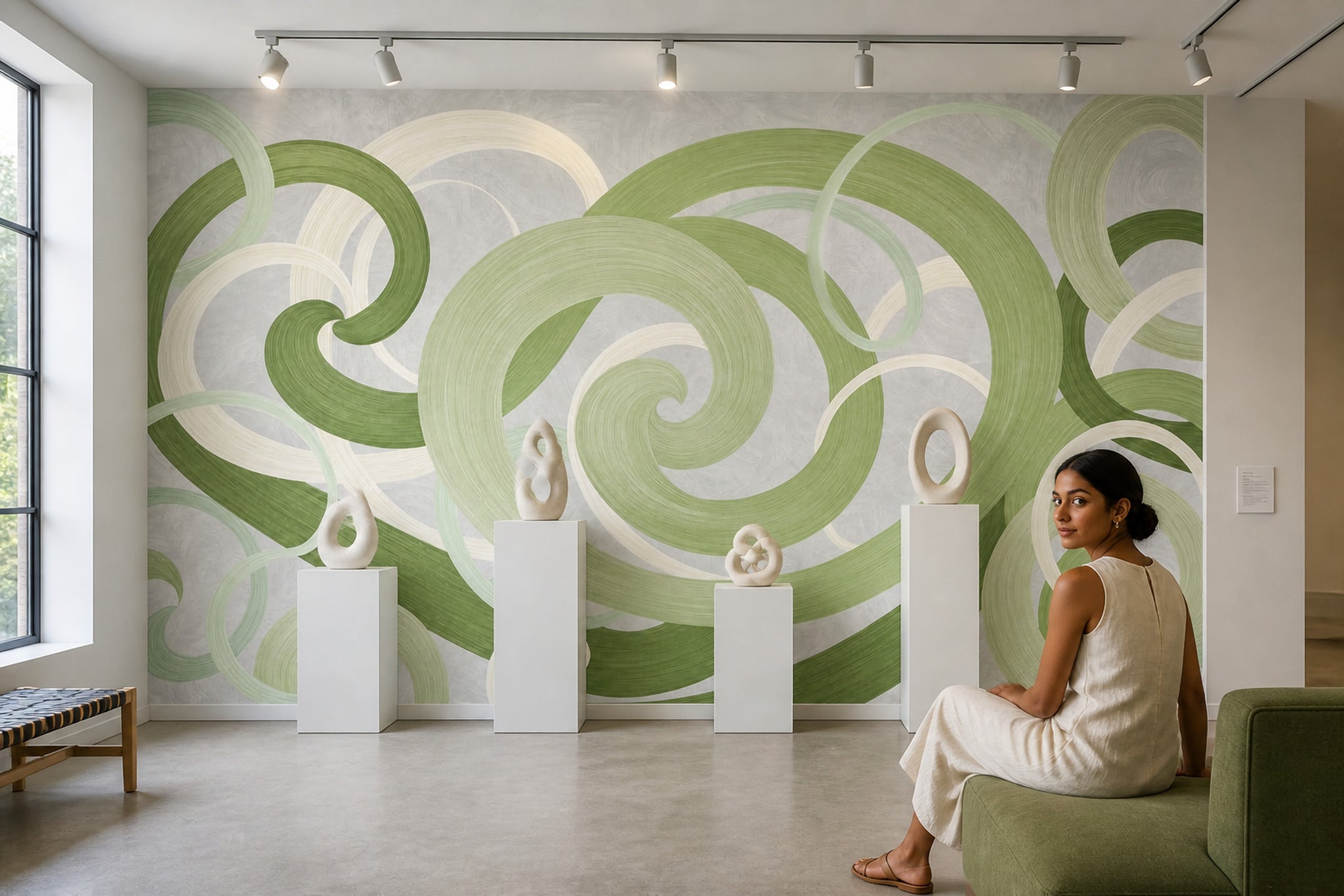Shades Of Green Wallpaper Sage Mint Removable Wall Decor
