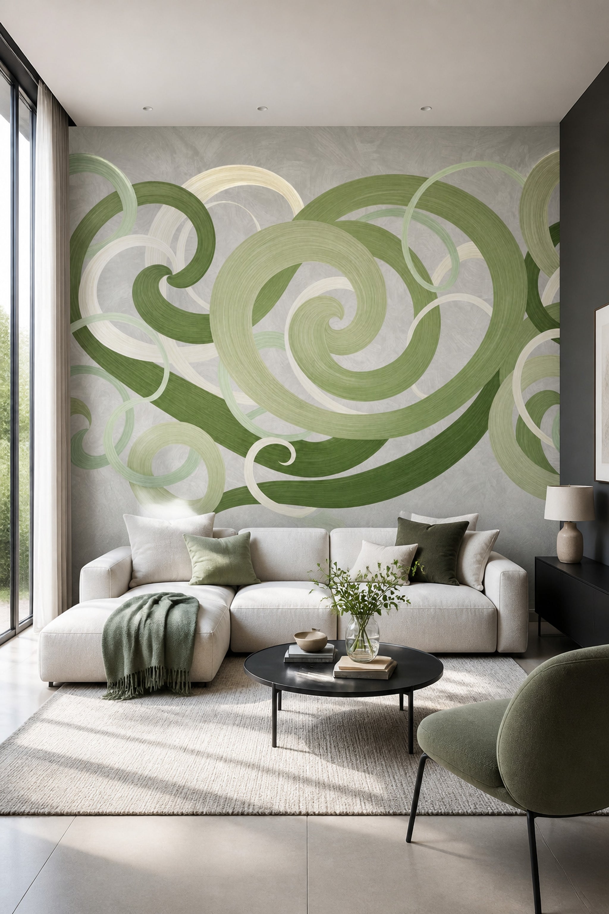 Shades Of Green Wallpaper Sage Mint Removable Wall Decor