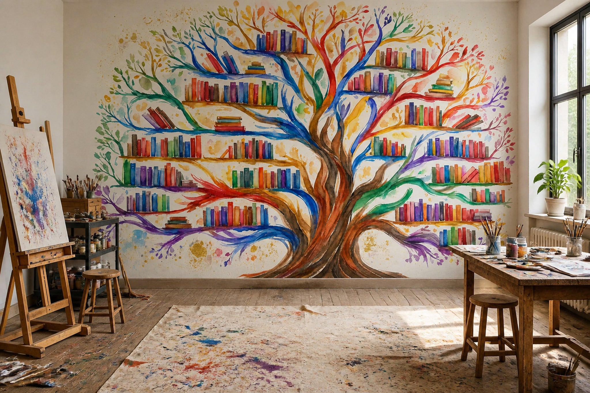Watercolor Texture Wallpaper Painted Paper Removable Wash Finish Wall Decor