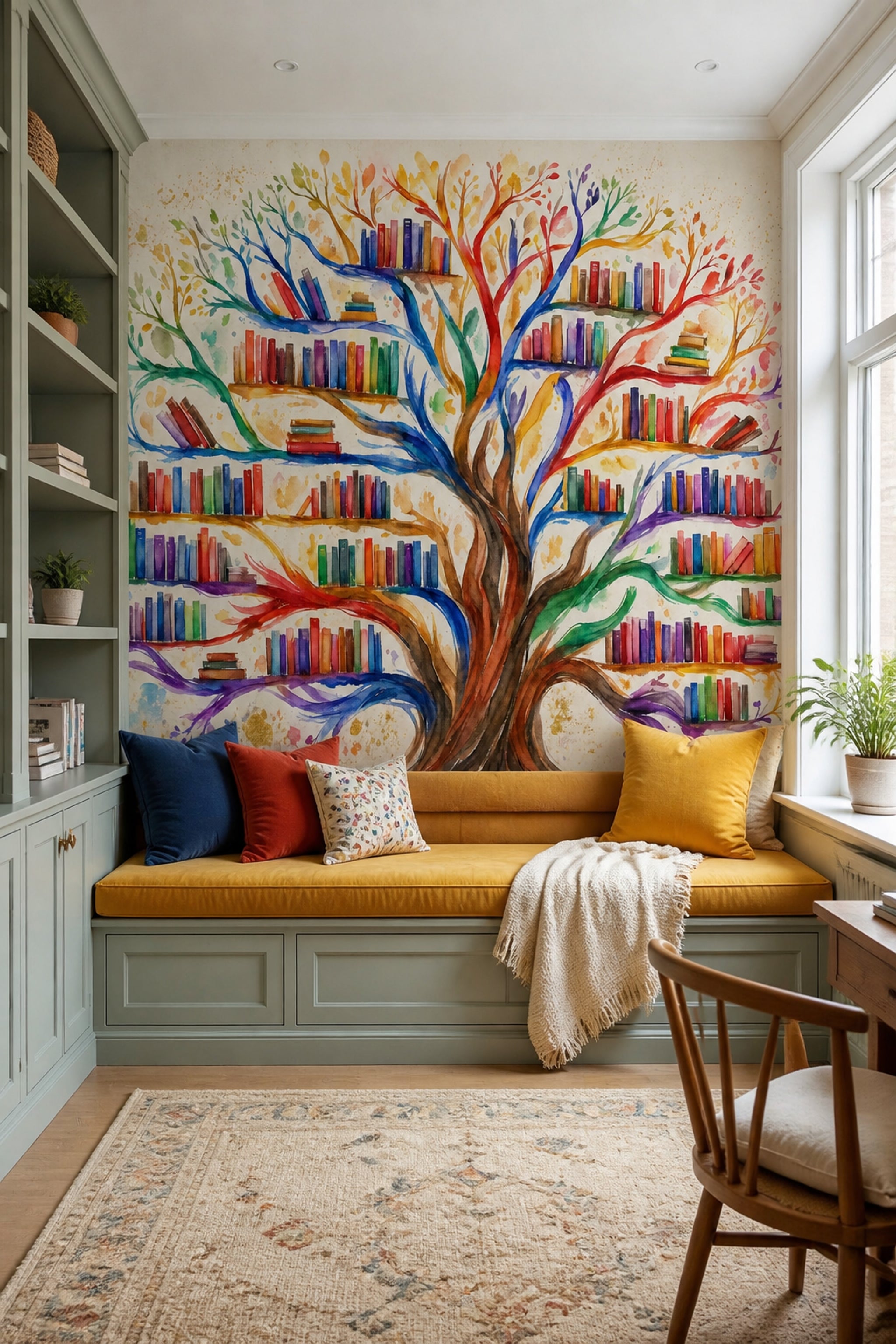 Watercolor Texture Wallpaper Painted Paper Removable Wash Finish Wall Decor