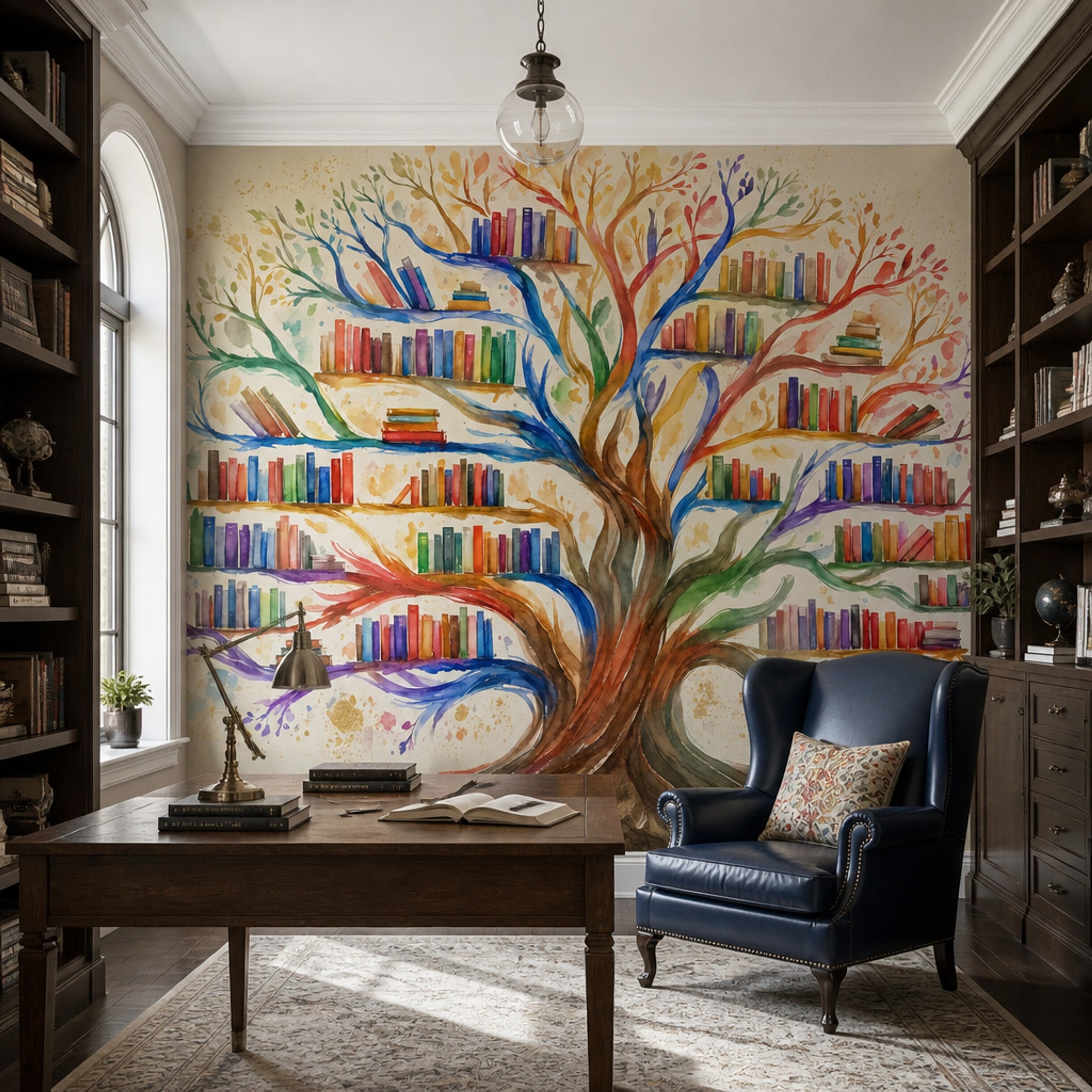 Watercolor Texture Wallpaper Painted Paper Removable Wash Finish Wall Decor