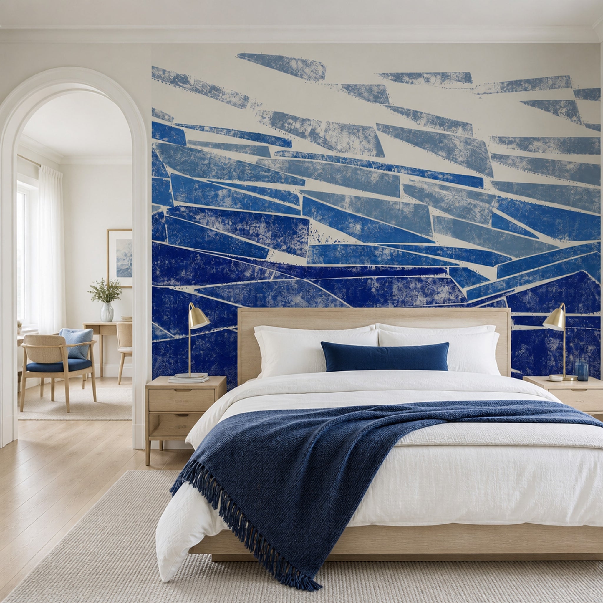 White Background Wallpaper Minimal Modern Removable Wall Decor