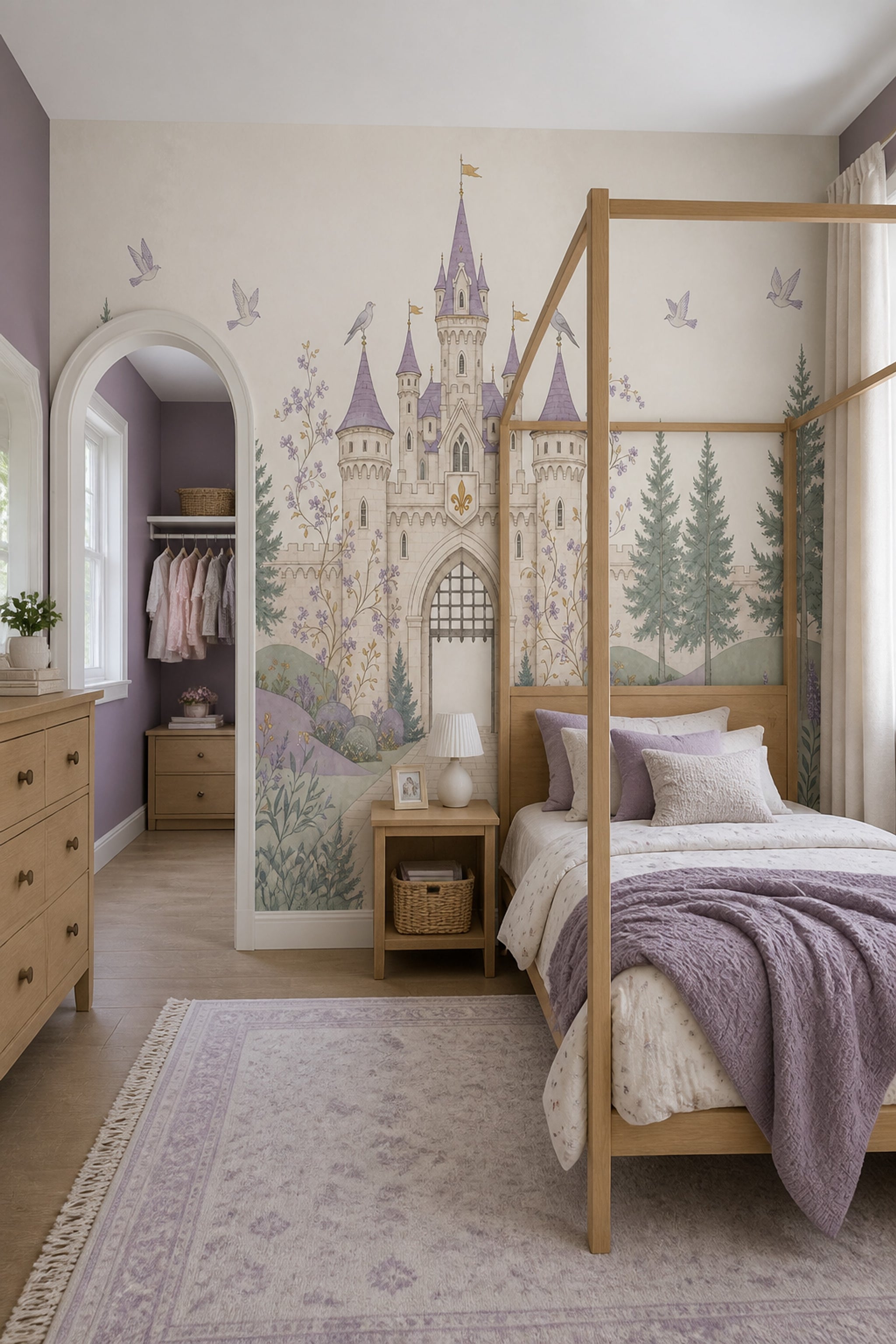 Walls Wallpaper Castle Garden Removable Wall Decor