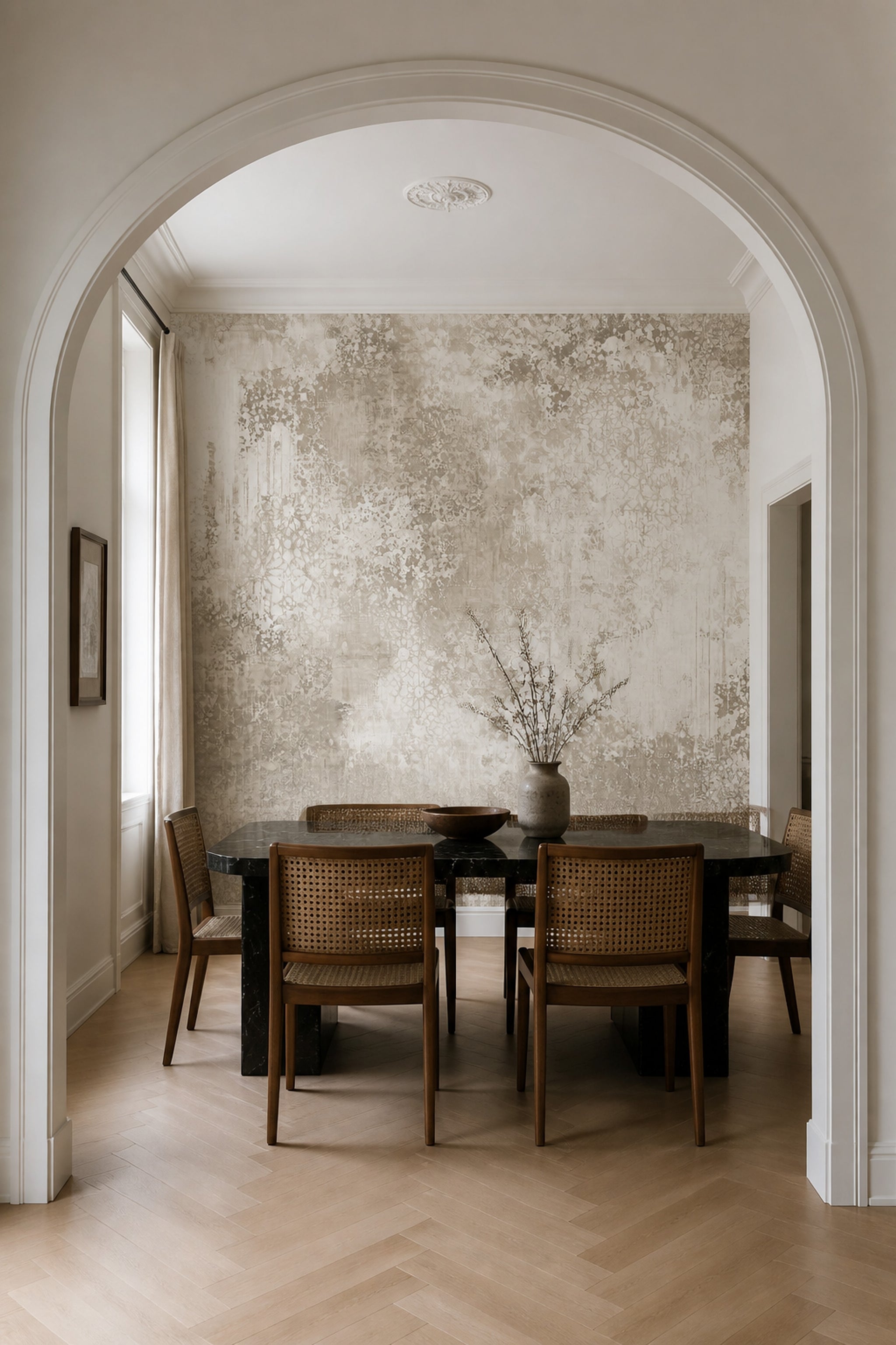 Weathered Plaster Wallpaper Faded Moroccan Vintage Texture Wall Mural