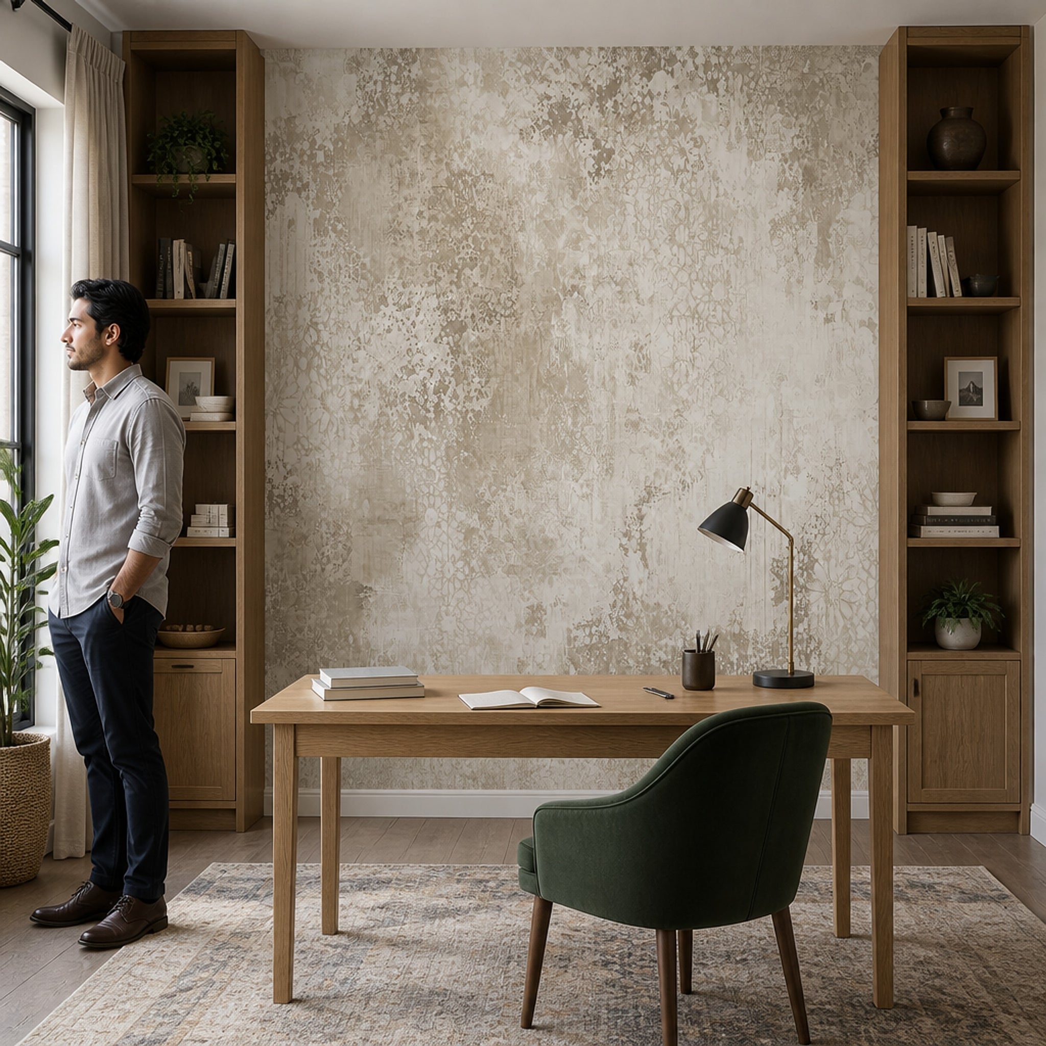 Weathered Plaster Wallpaper Faded Moroccan Vintage Texture Wall Mural