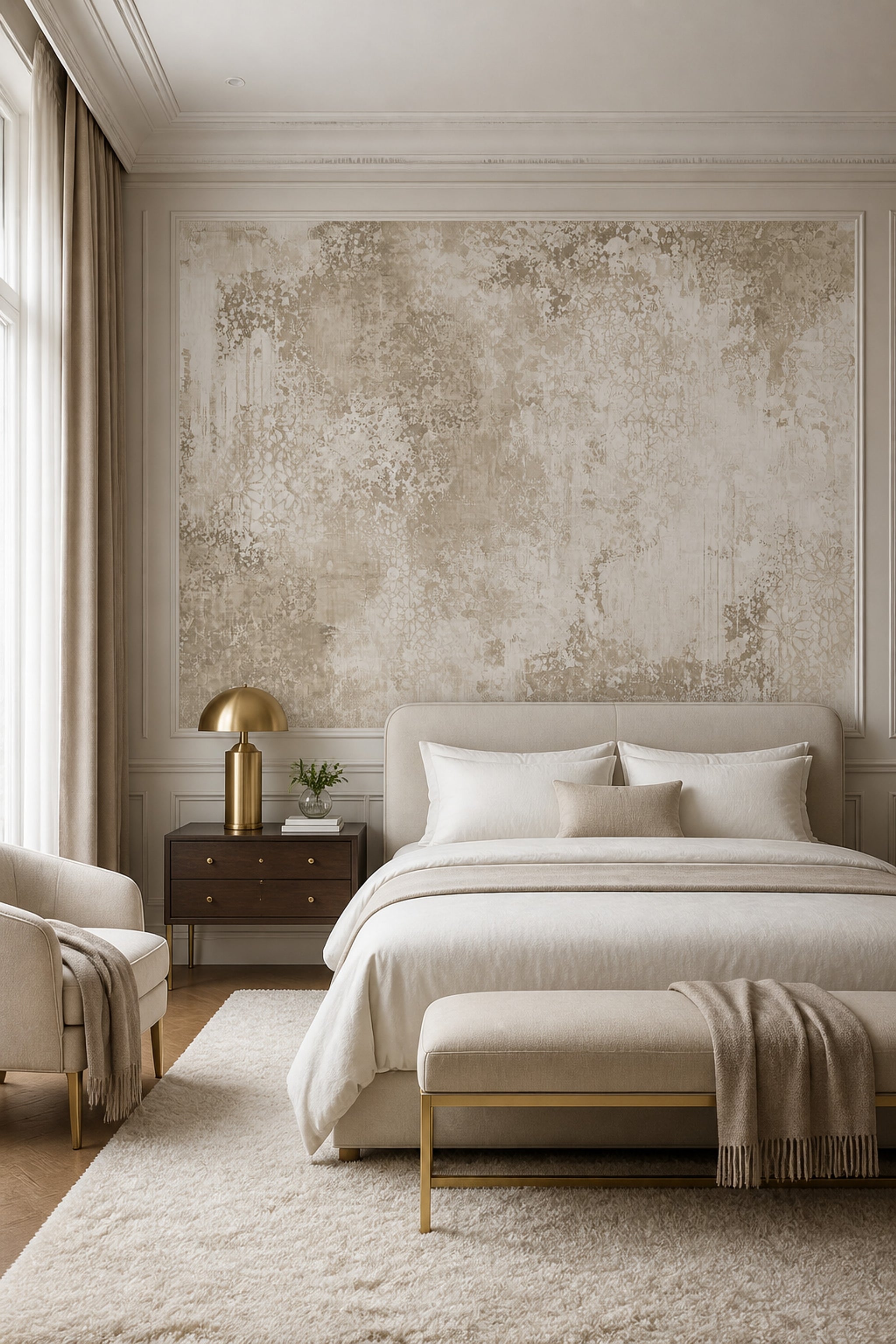 Weathered Plaster Wallpaper Faded Moroccan Vintage Texture Wall Mural