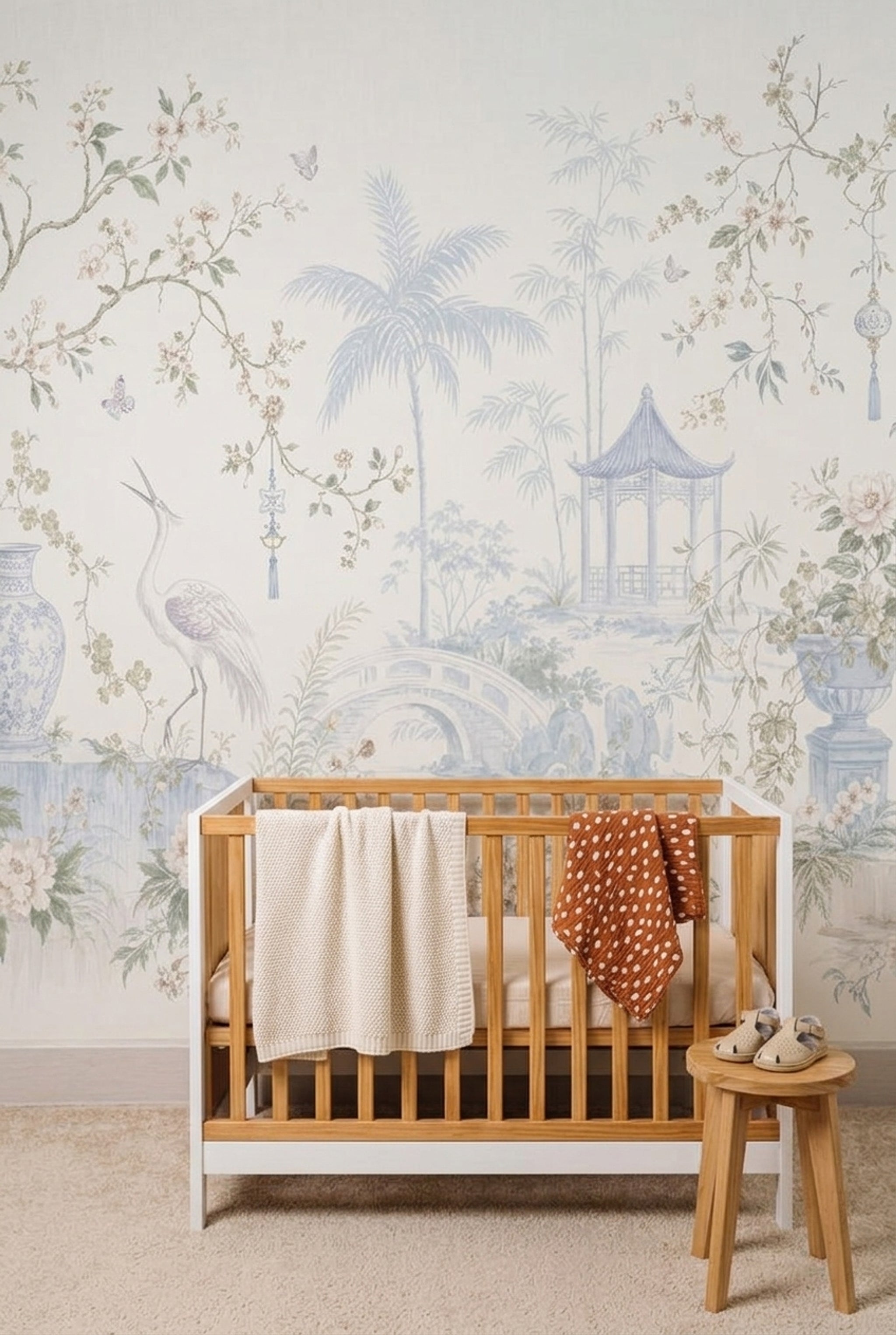 Chinoiserie Wallpaper Garden Floral Removable Wall Decor