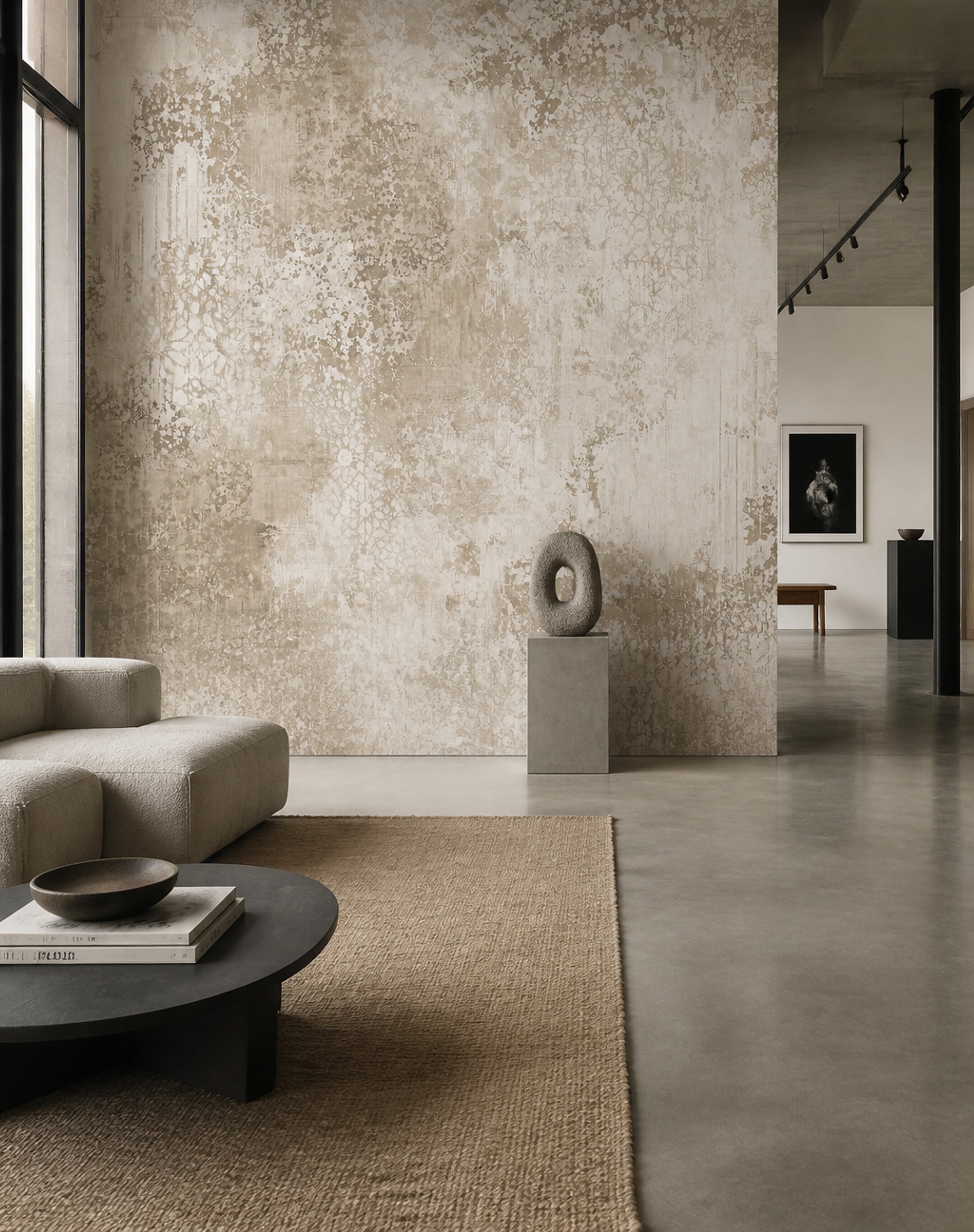 Weathered Plaster Wallpaper Faded Moroccan Vintage Texture Wall Mural