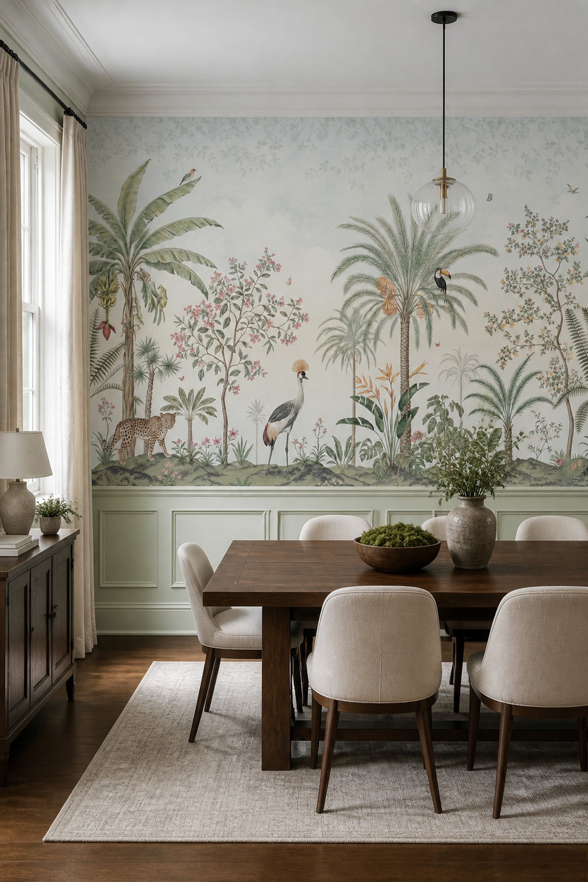 Tropical Wallpaper Botanical Removable Jungle Wall Decor