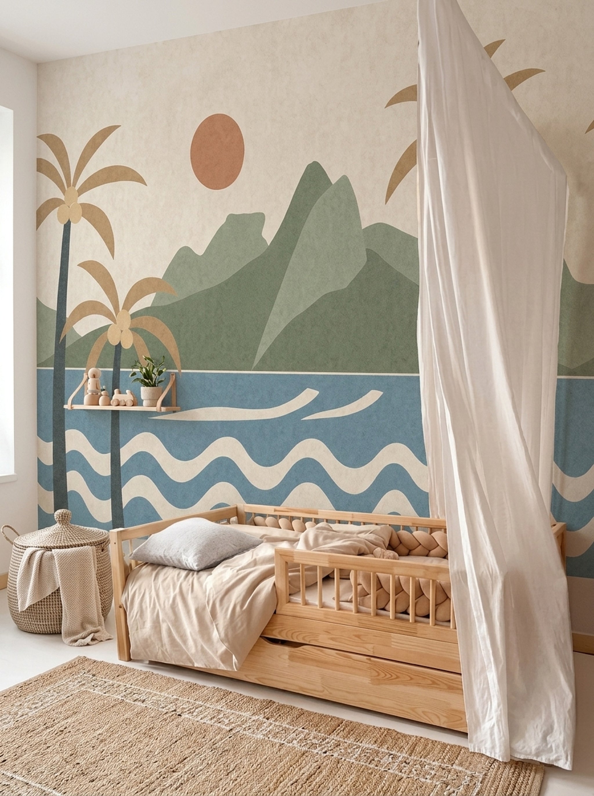 Island Landscape Wallpaper Tropical Coastal Wall Mural