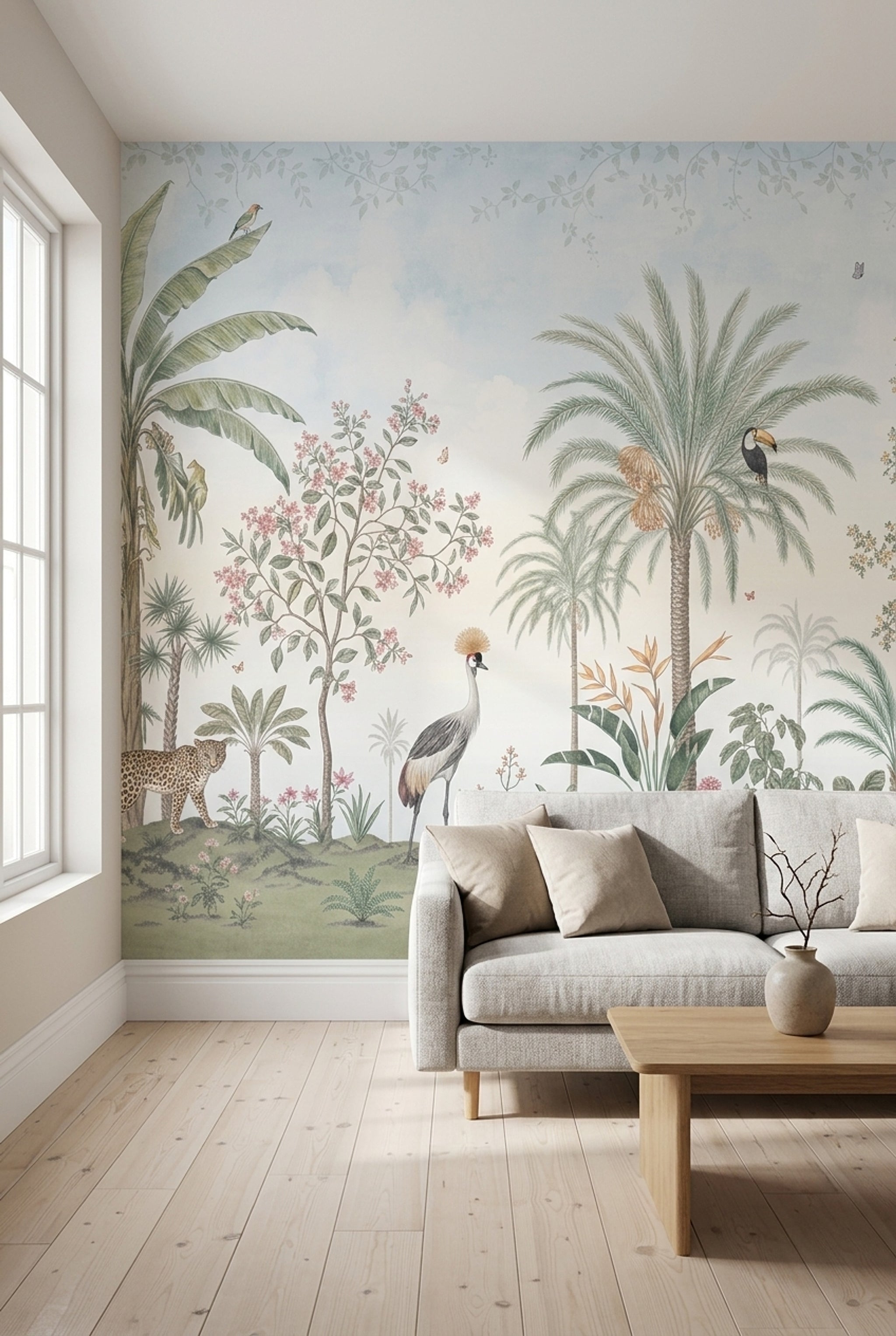 Tropical Wallpaper Botanical Removable Jungle Wall Decor