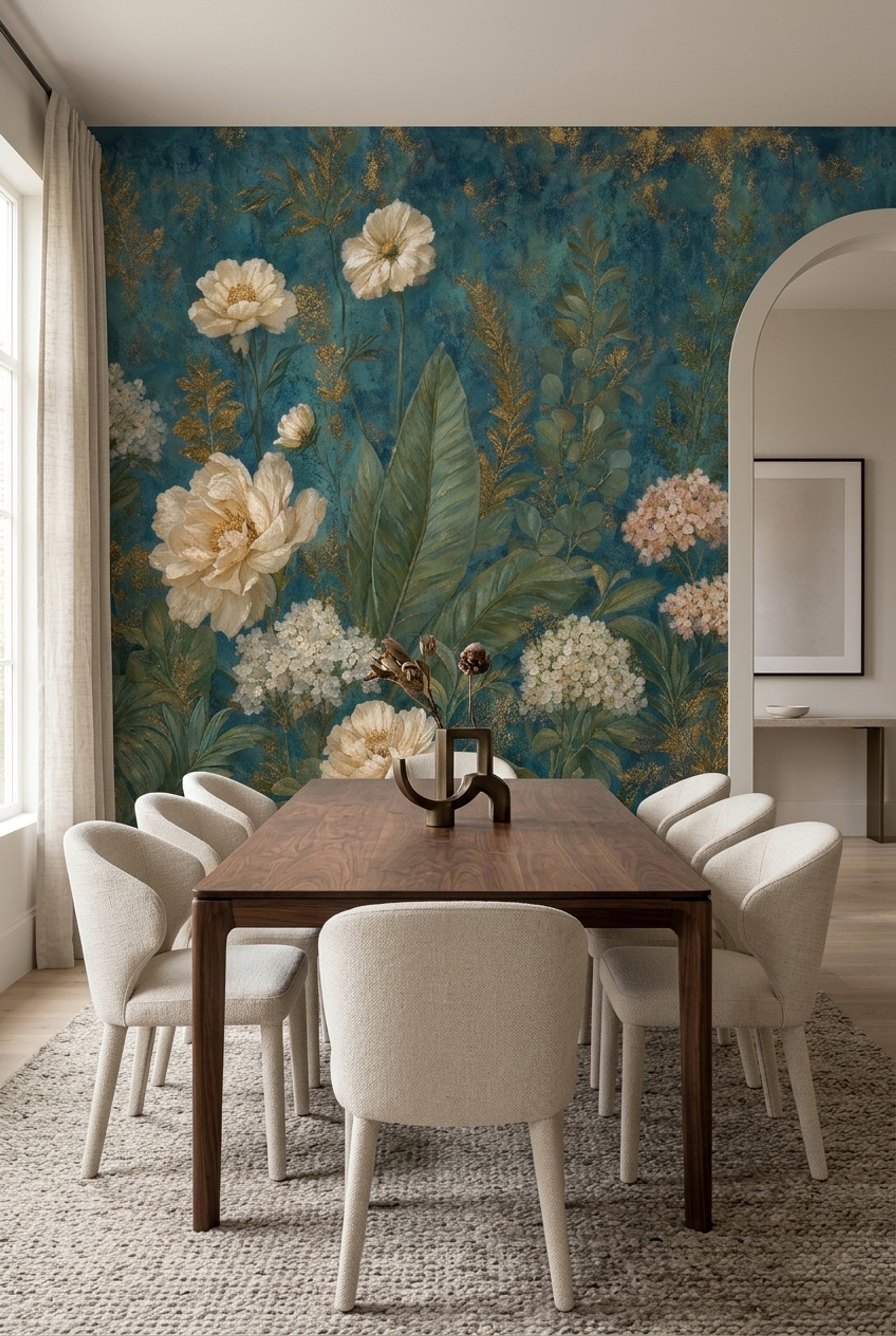 Dark Floral Wallpaper Moody Botanical Removable Tropical Wall Decor