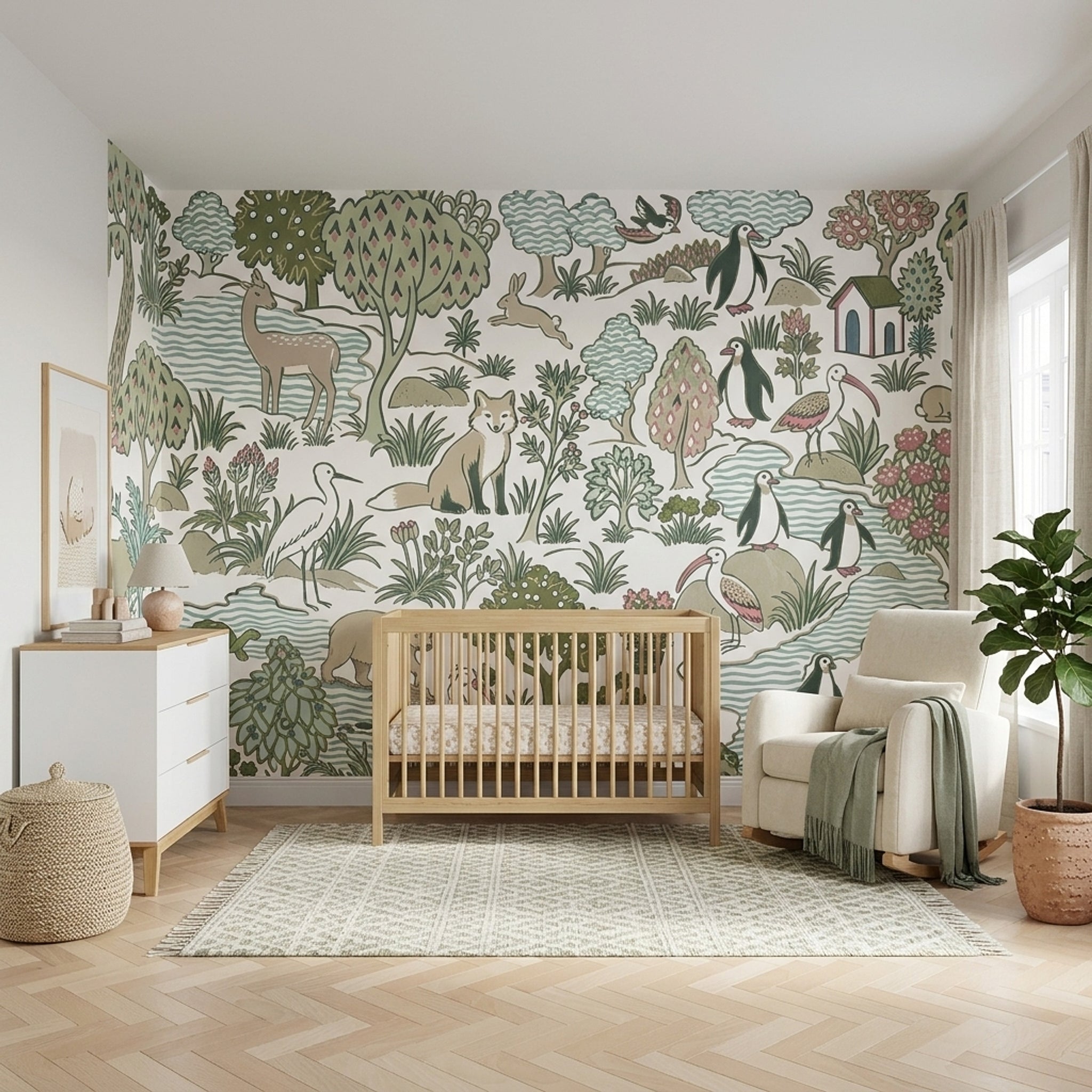 White Background Wallpaper Neutral Pastel Wall Mural
