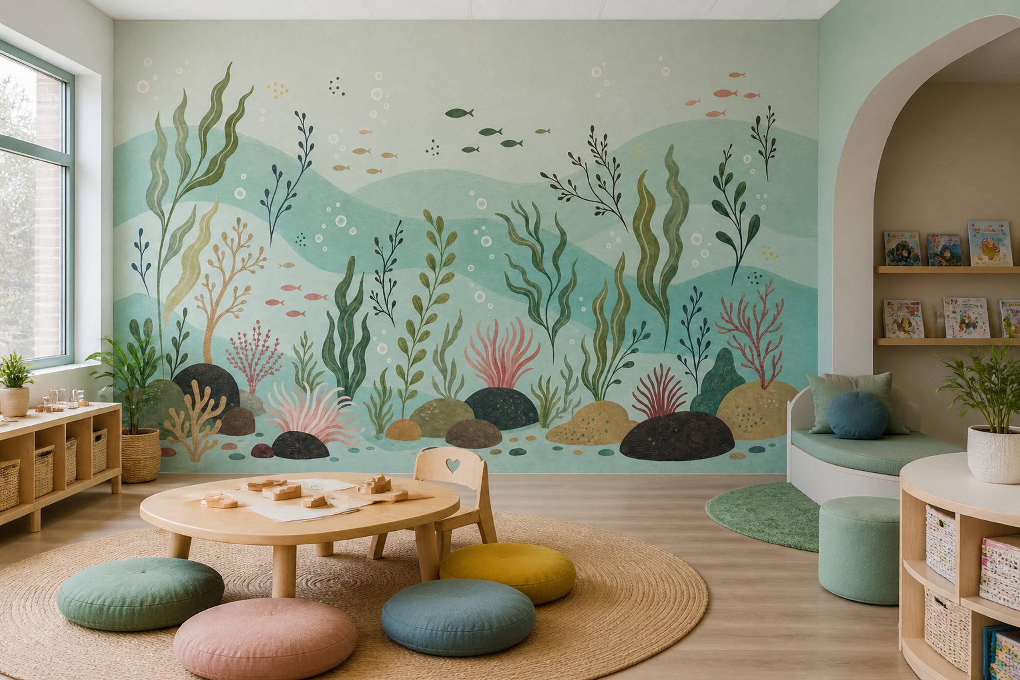 Underwater Wallpaper Coastal Seaweed Wall Mural