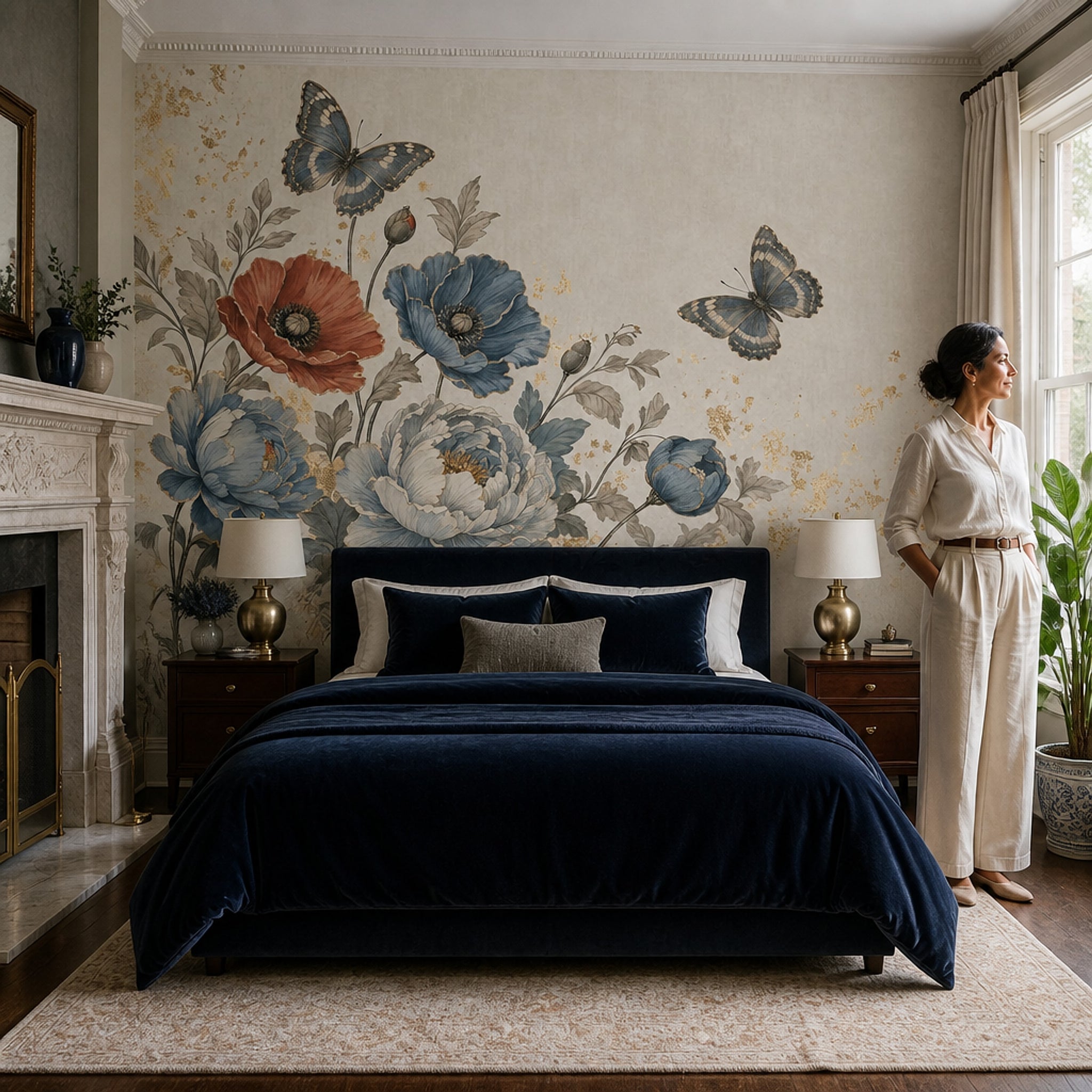 Vintage Wallpaper Floral Botanical Wall Mural
