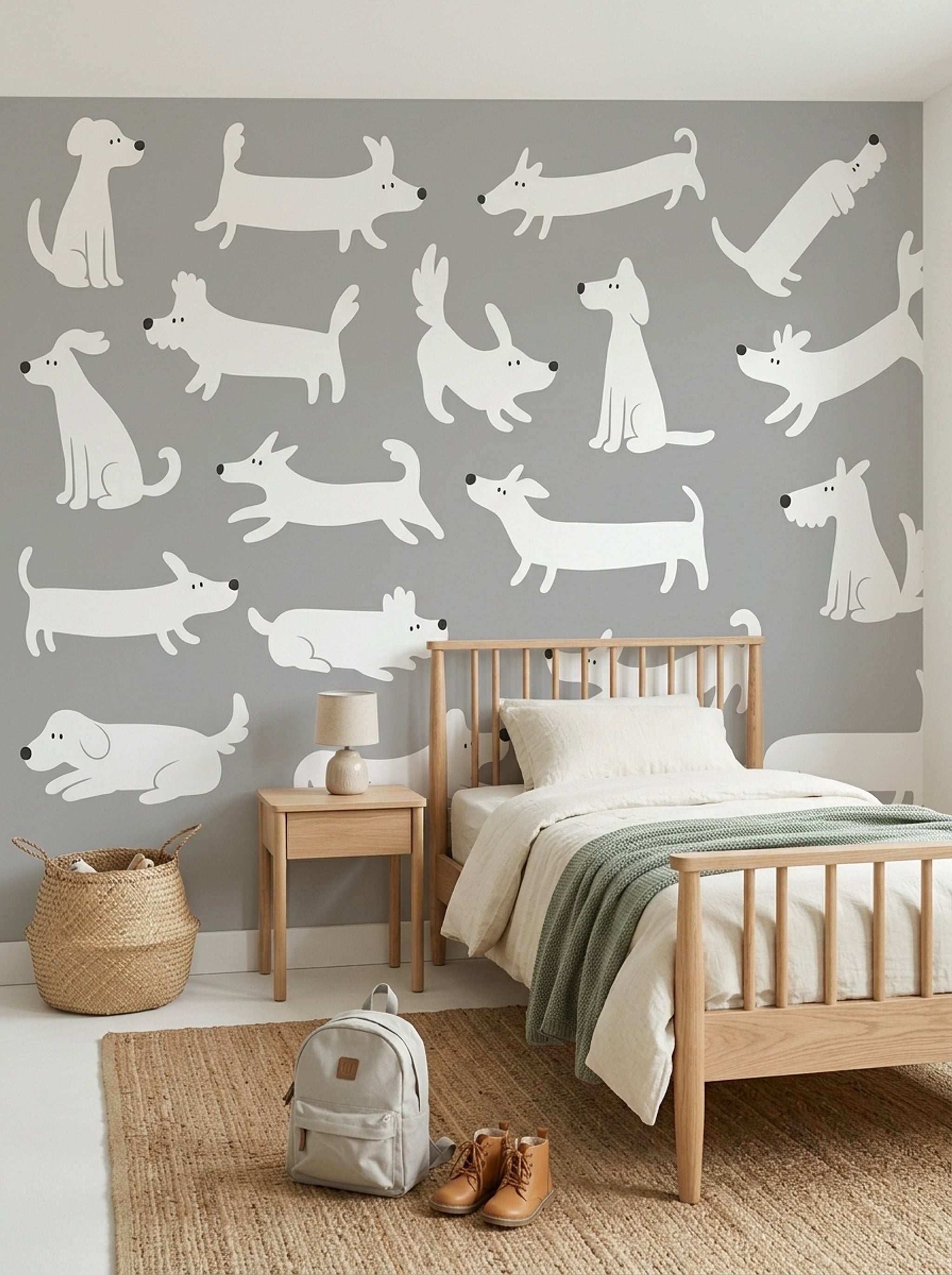 Kids Wallpaper Dogs Cartoon Wall Mural
