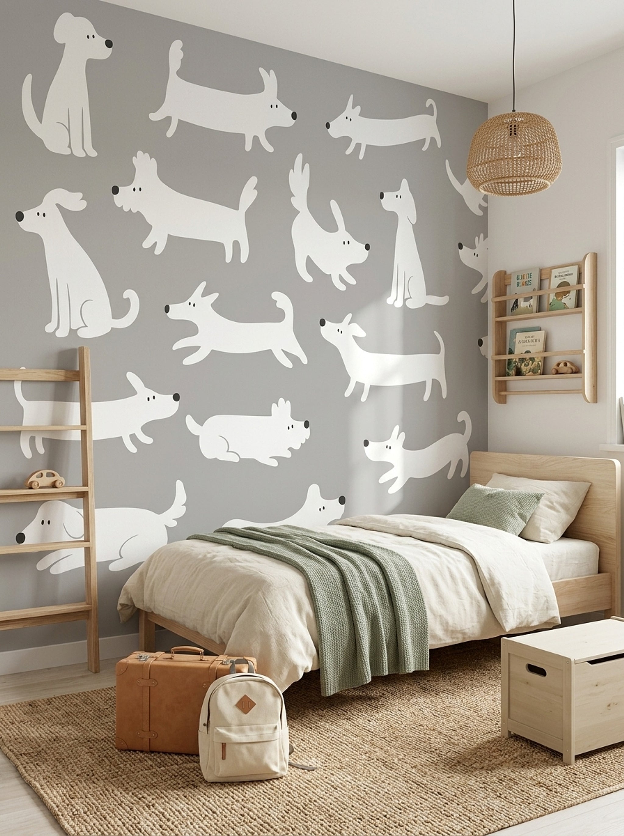 Kids Wallpaper Dogs Cartoon Wall Mural
