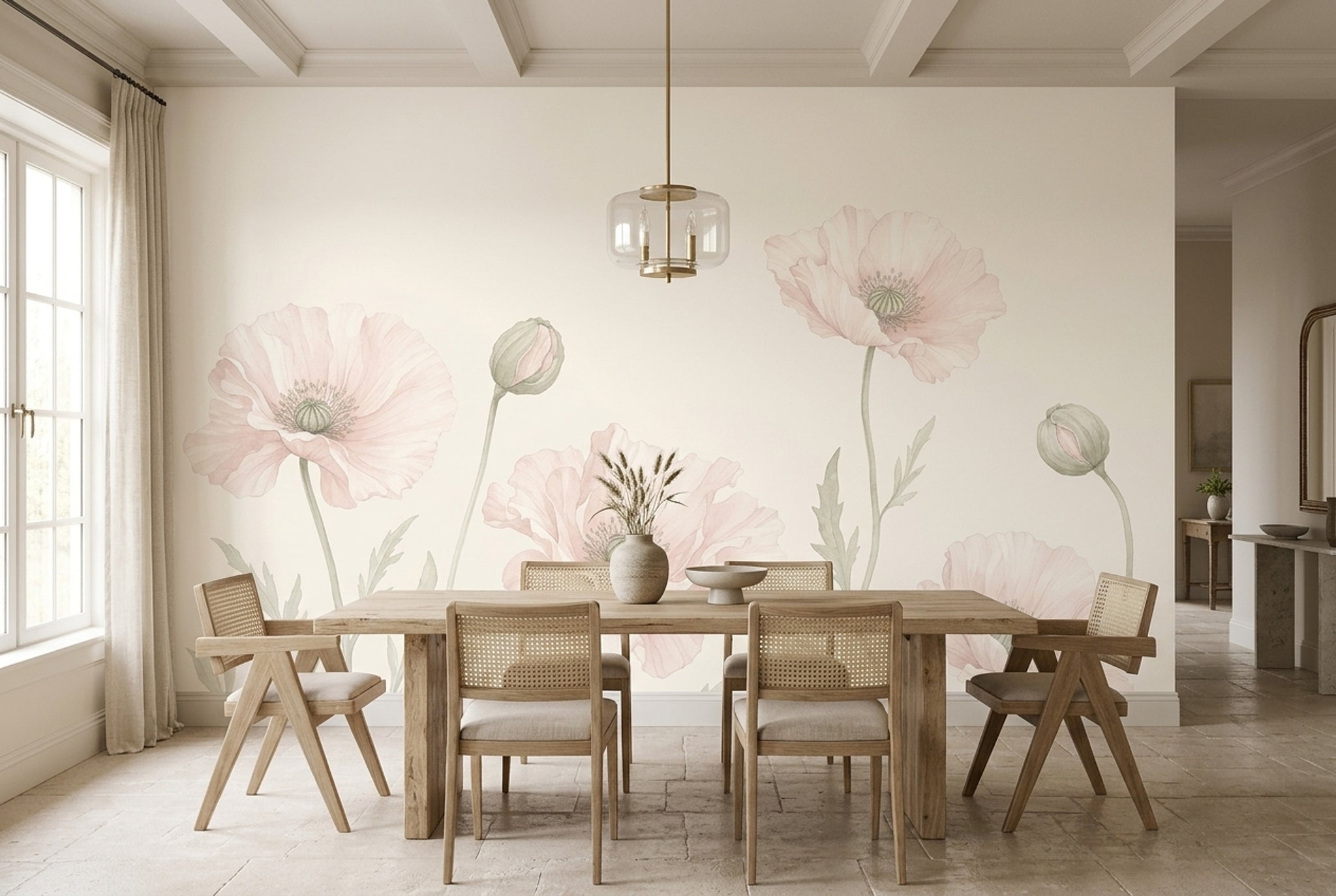 Poppies Wallpaper Floral Botanical Wall Mural