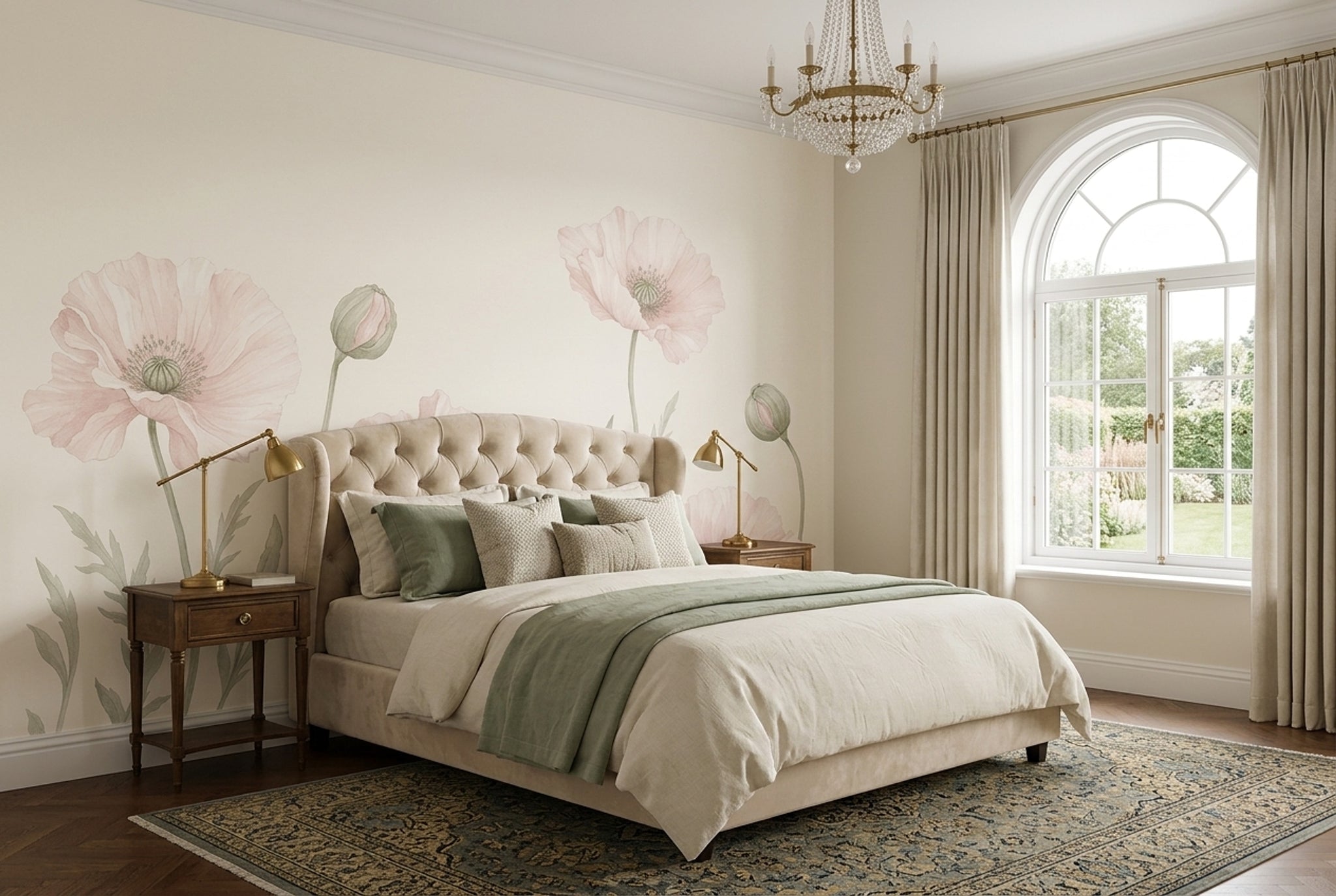 Poppies Wallpaper Floral Botanical Wall Mural