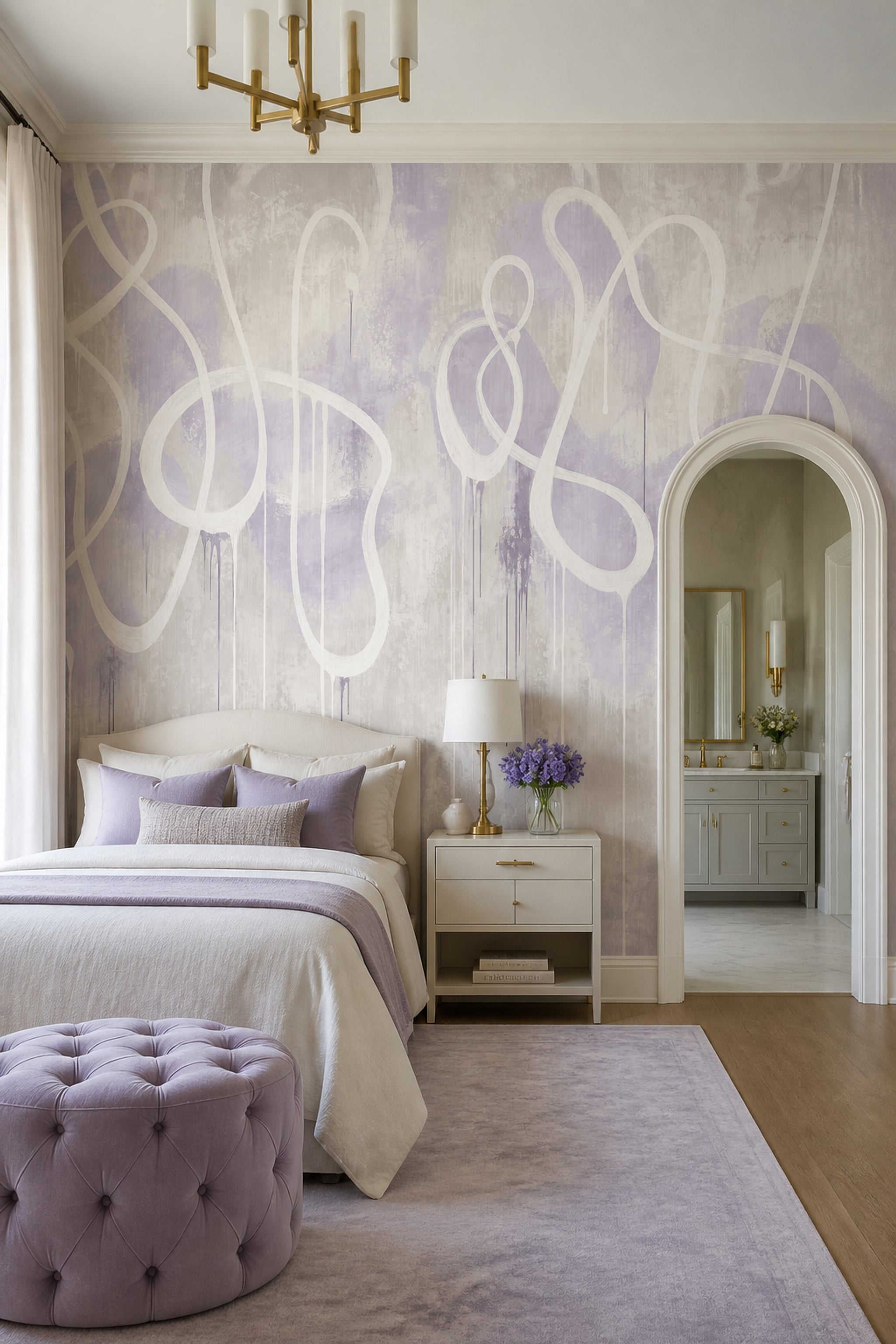 Abstract Wallpaper Textured Light Wall Mural