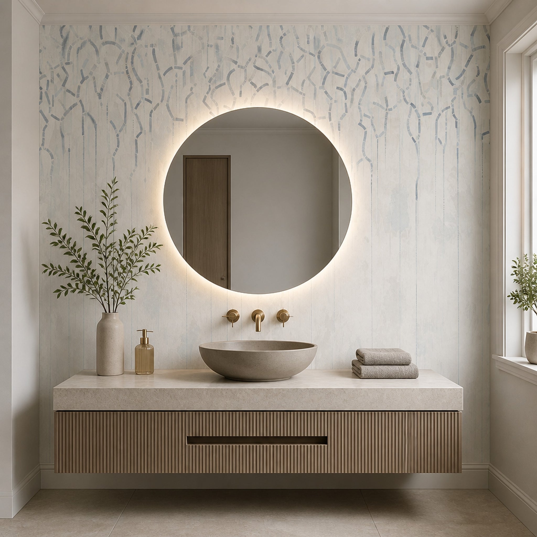 White Background Wallpaper Neutral Minimal Wall Mural