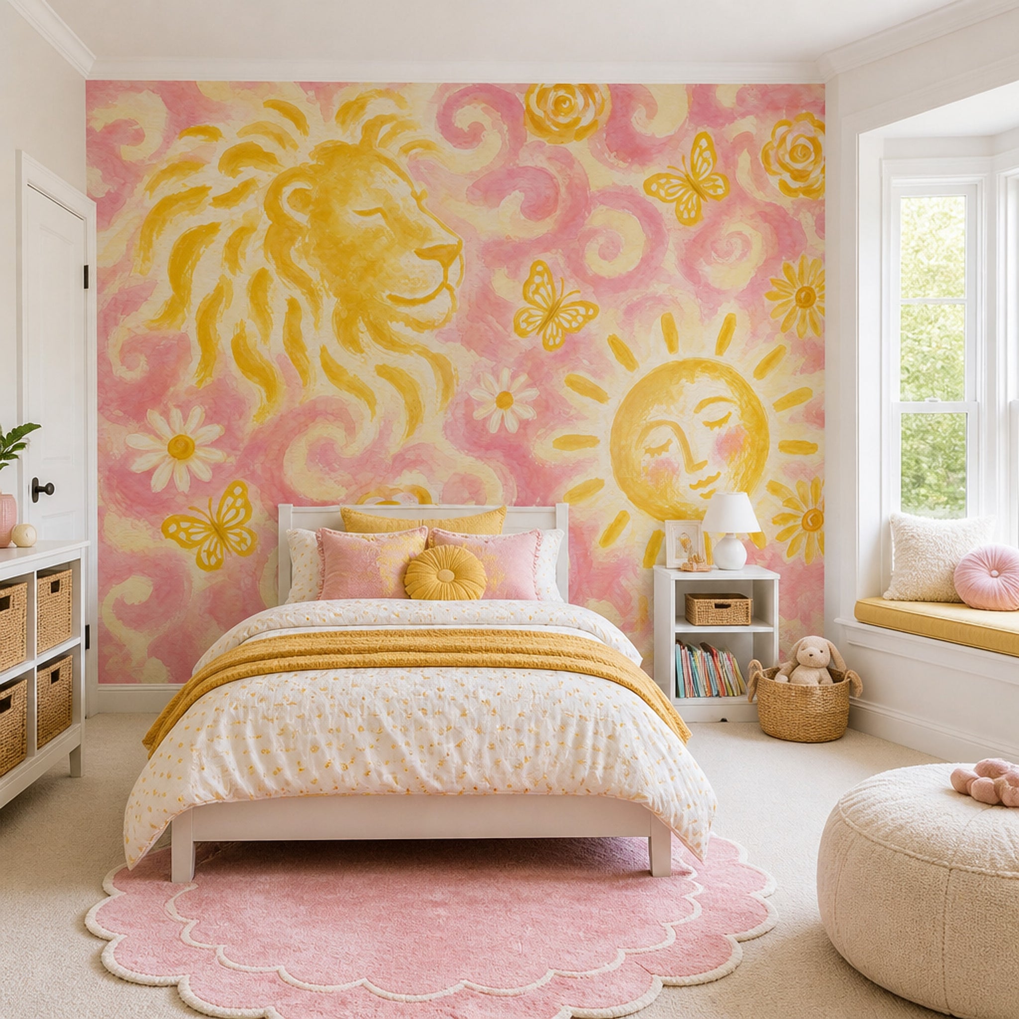 Watercolor Texture Wallpaper Pastel Whimsical Removable Wall Decor