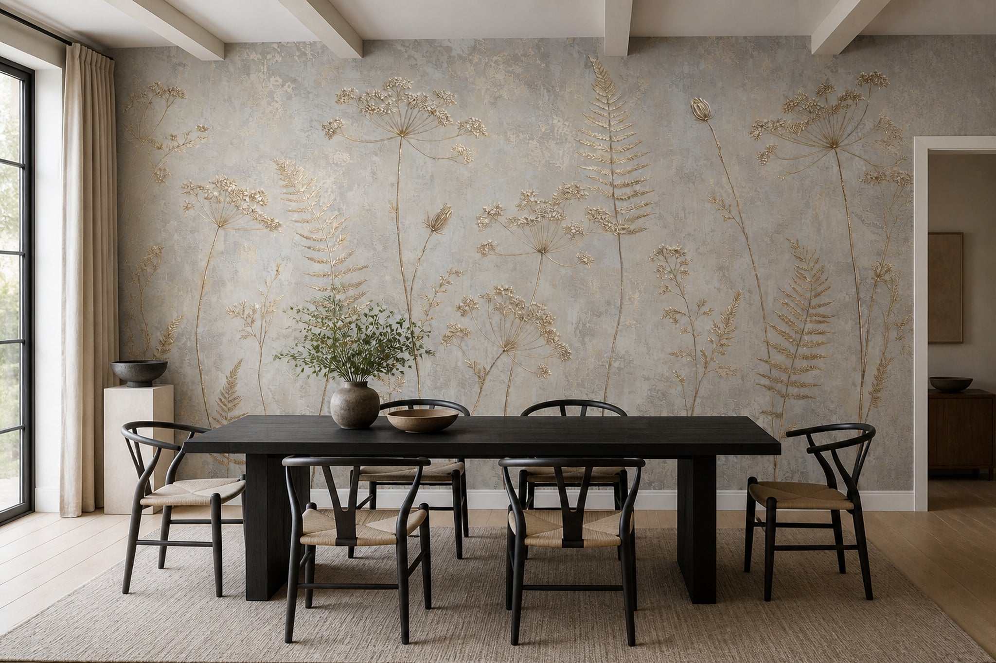 Botanical Wallpaper Floral Removable Fern Wall Decor