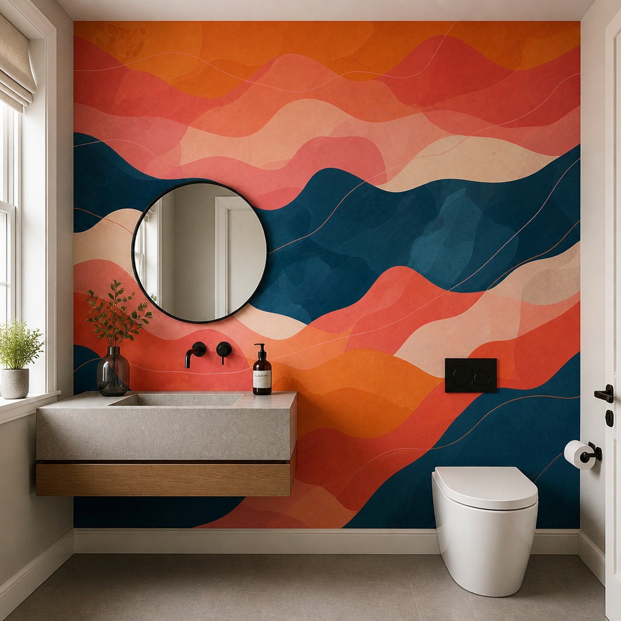 Mid Century Modern Wallpaper Modern Contemporary Removable Wall Decor