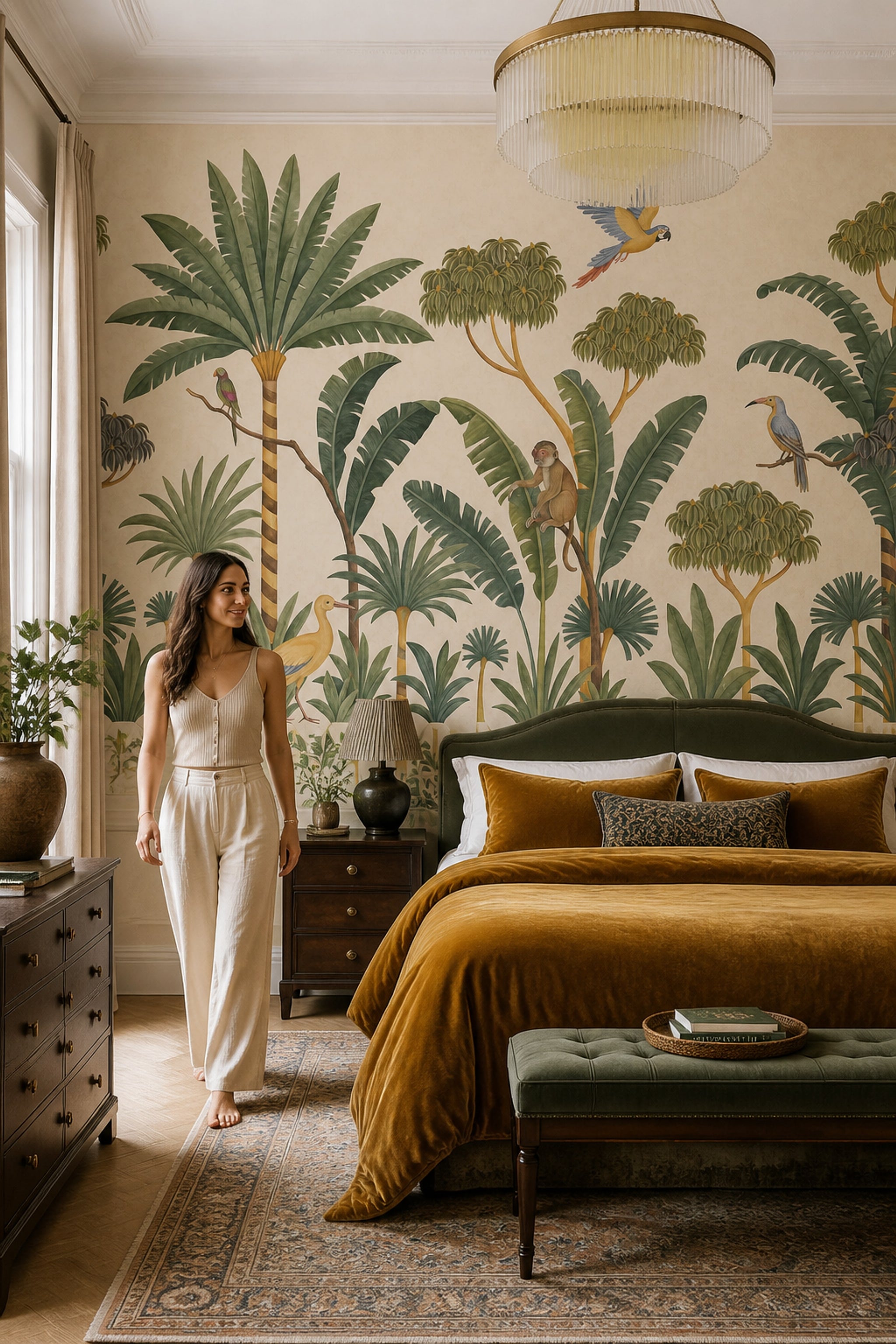 Jungle Wallpaper Tropical Vintage Wall Mural