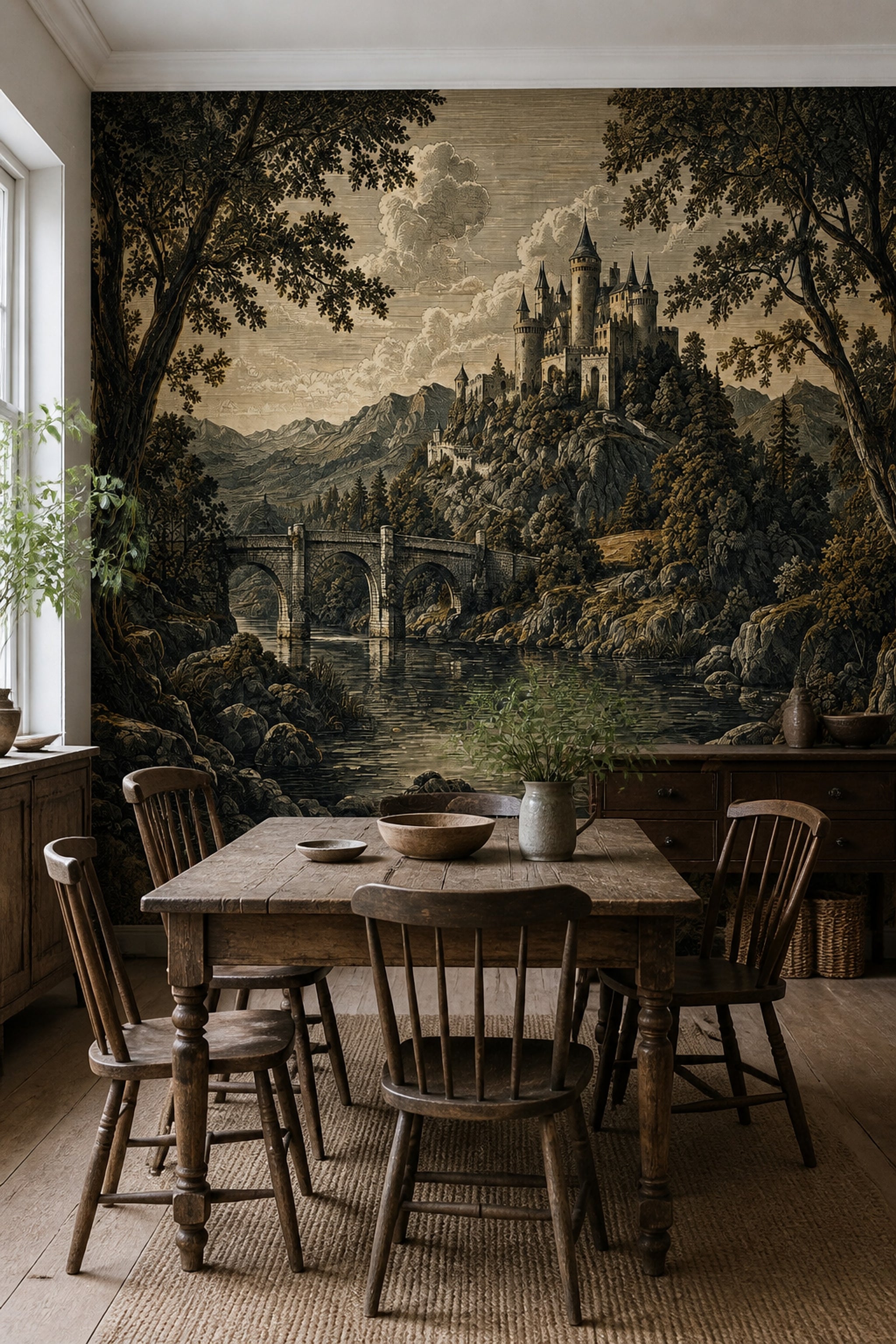Cloudy Sky Wallpaper Overcast Removable Stormy Wall Decor