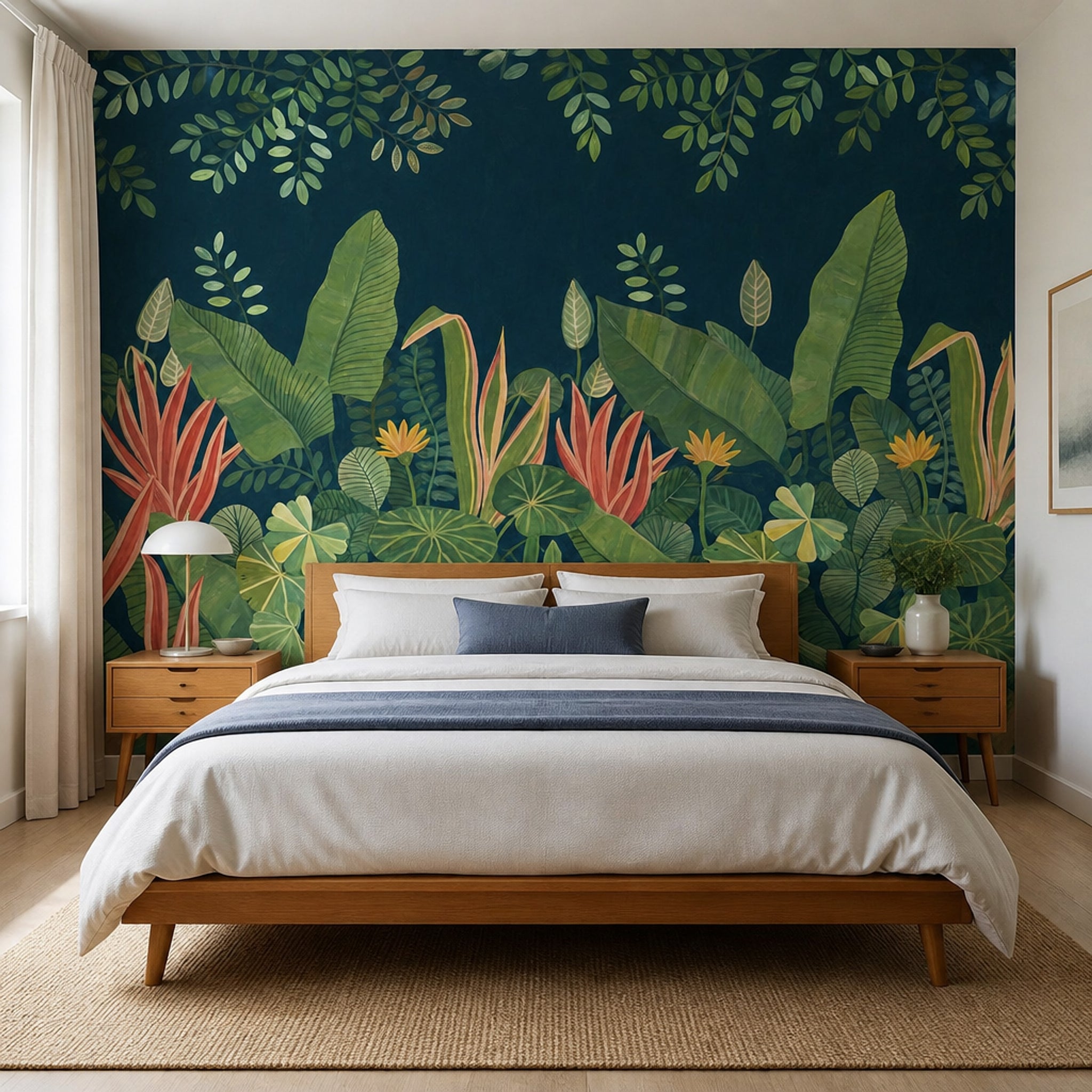 Tropical Wallpaper Botanical Jungle Foliage Removable Wall Decor