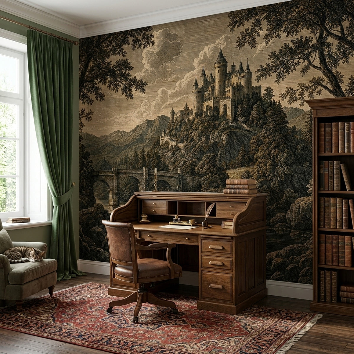 Cloudy Sky Wallpaper Overcast Removable Stormy Wall Decor