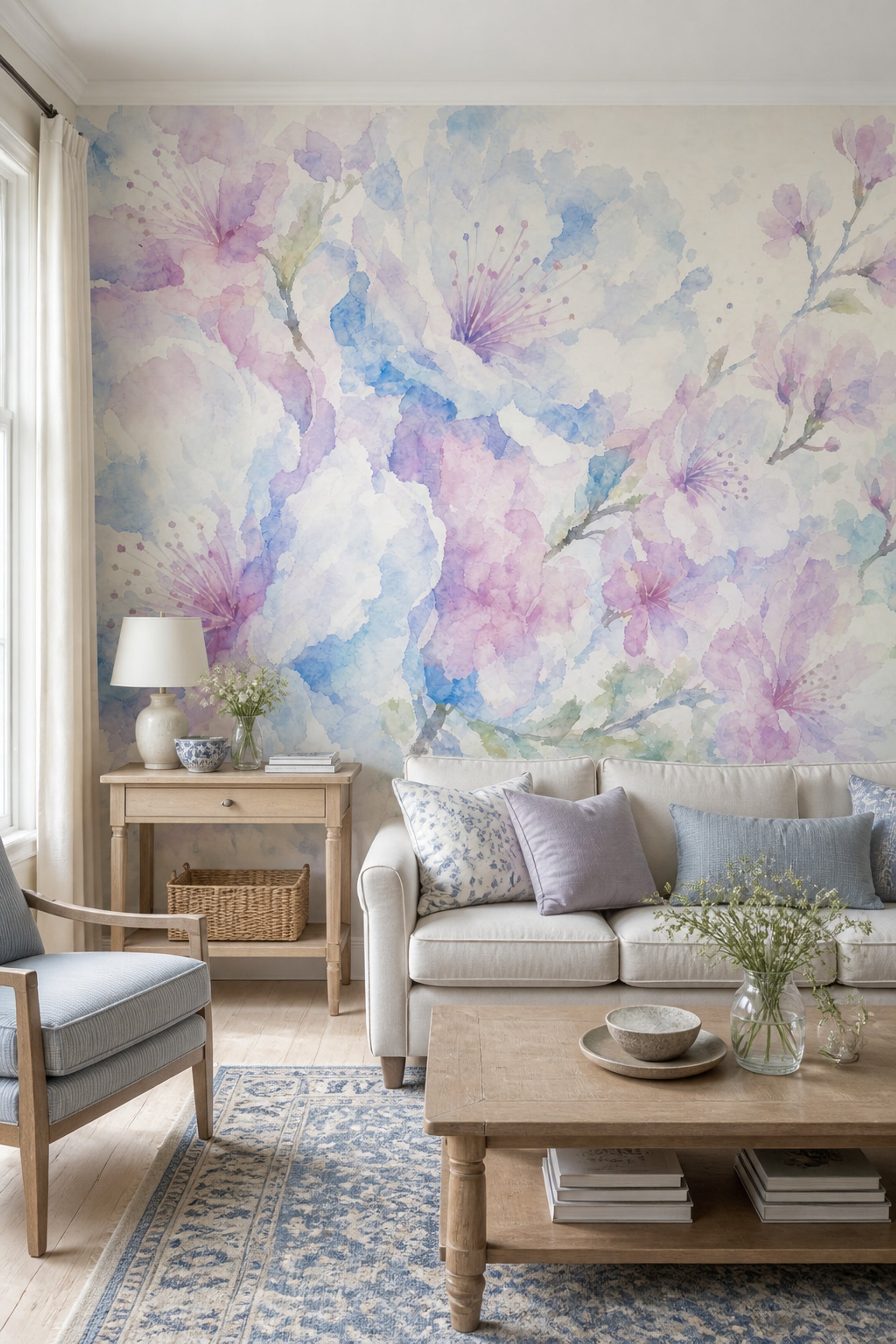 Paper Texture Wallpaper Muted Green Removable Wall Decor