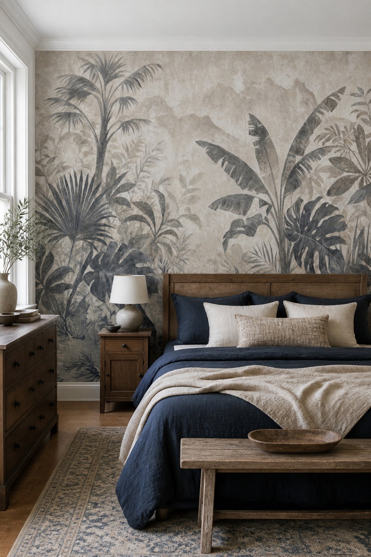 Botanical Mural Wallpaper Tropical Foliage Jungle Garden Wall Mural
