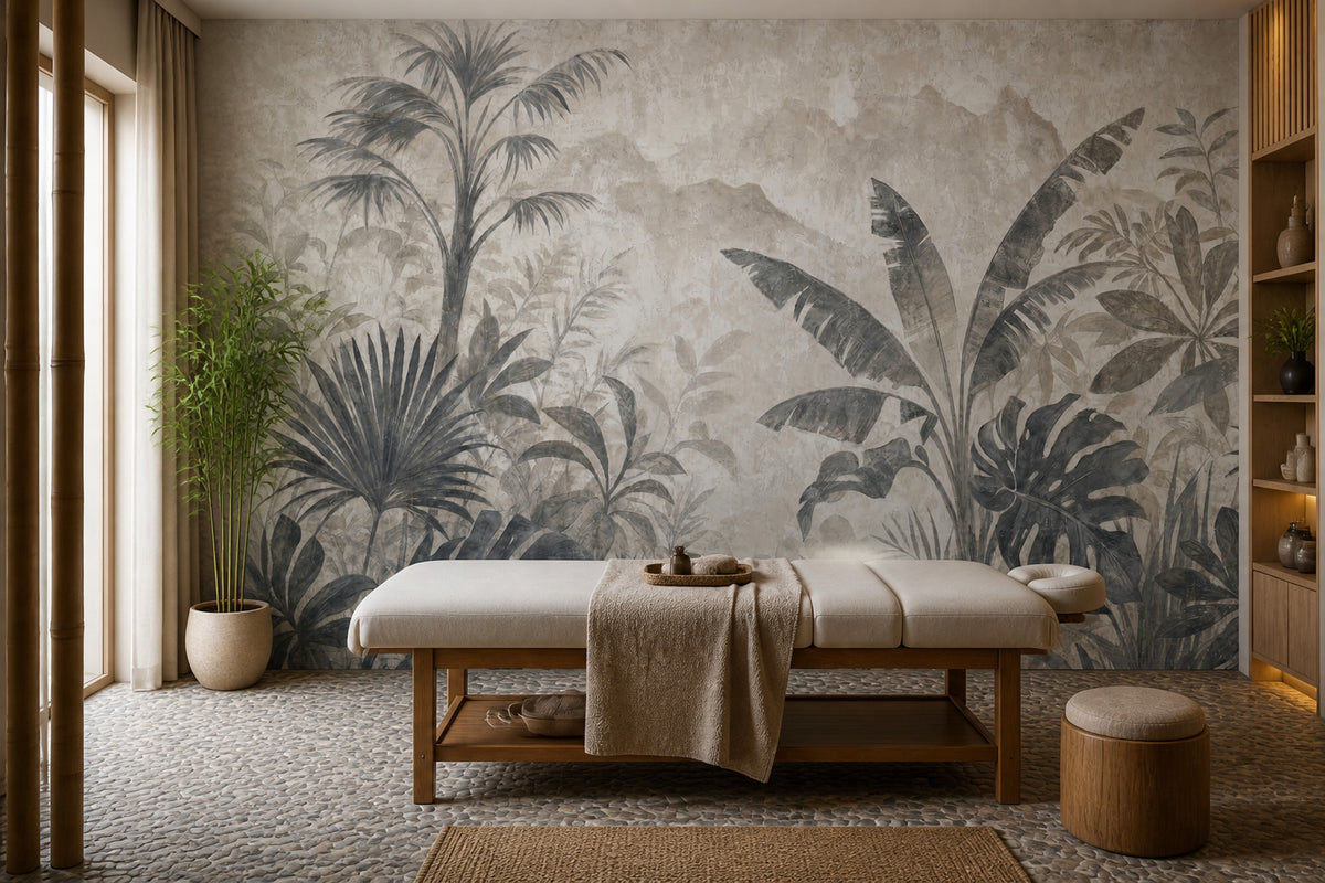 Botanical Mural Wallpaper Tropical Foliage Jungle Garden Wall Mural