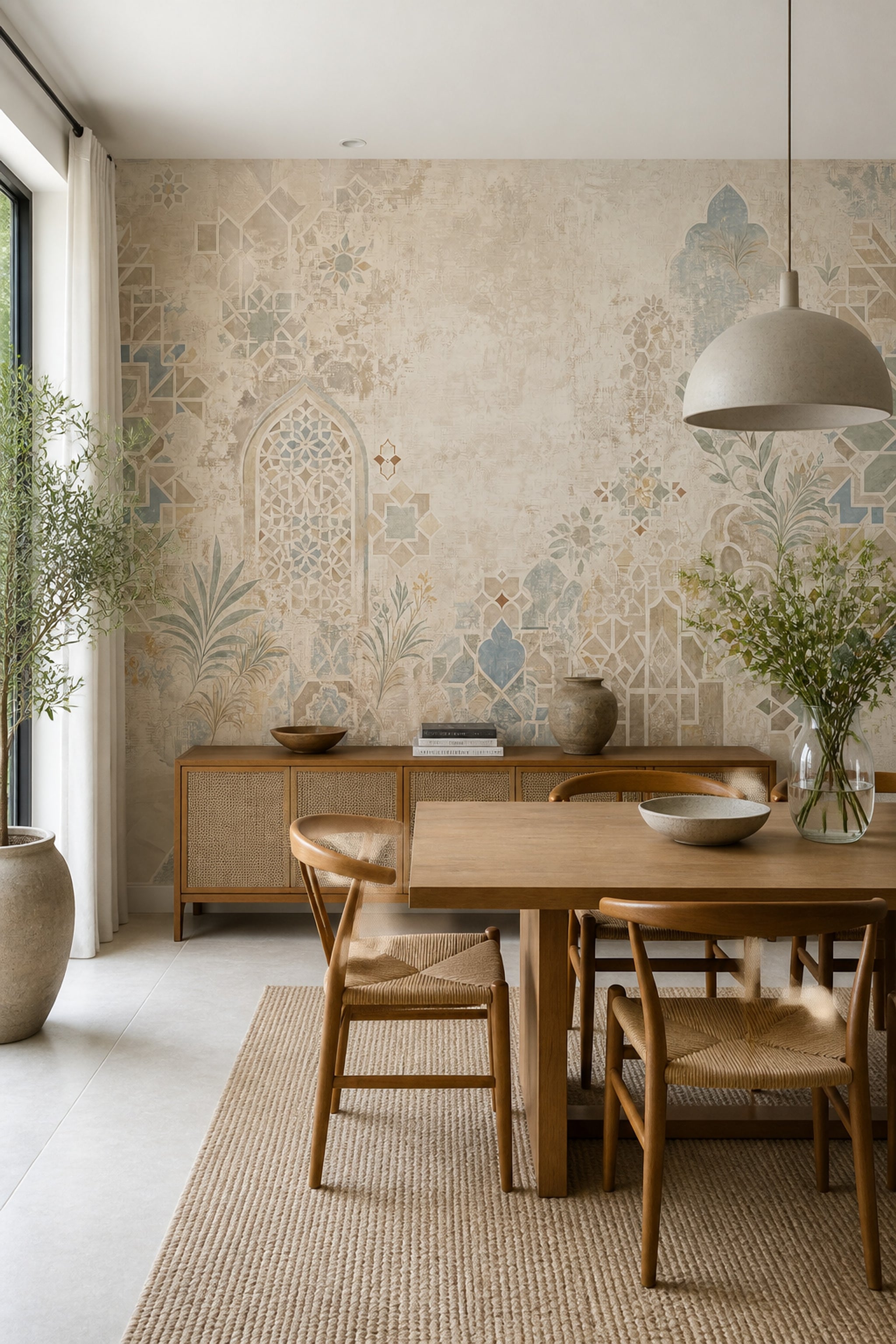 Moroccan Wallpaper Geometric Vintage Wall Mural