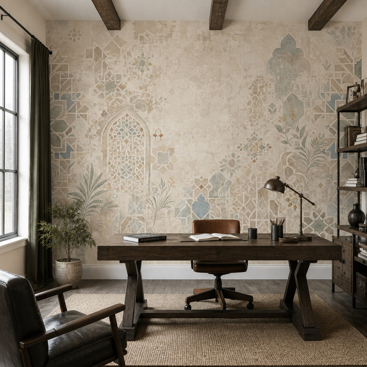 Moroccan Wallpaper Geometric Vintage Wall Mural