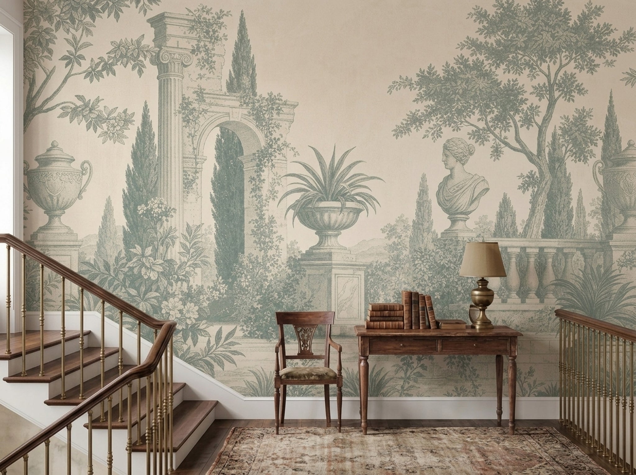 Toile Wallpaper Classical Garden Mediterranean Wall Mural